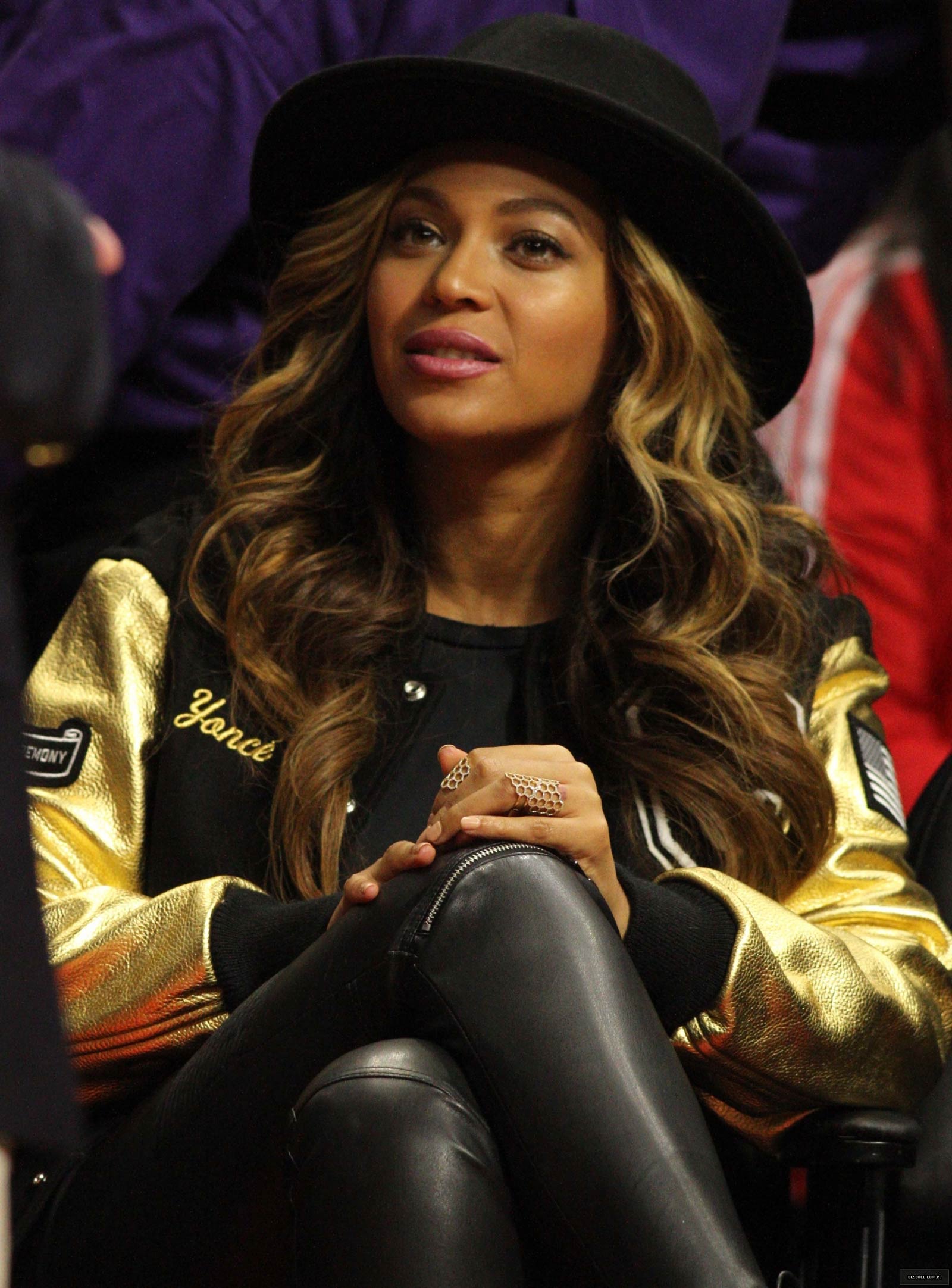 Beyonce attends Los Angeles Clippers vs Cleveland Cavaliers game