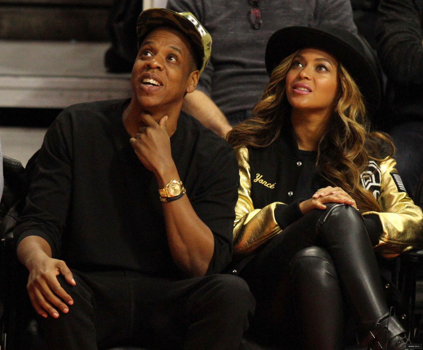 Beyonce attends Los Angeles Clippers vs Cleveland Cavaliers game