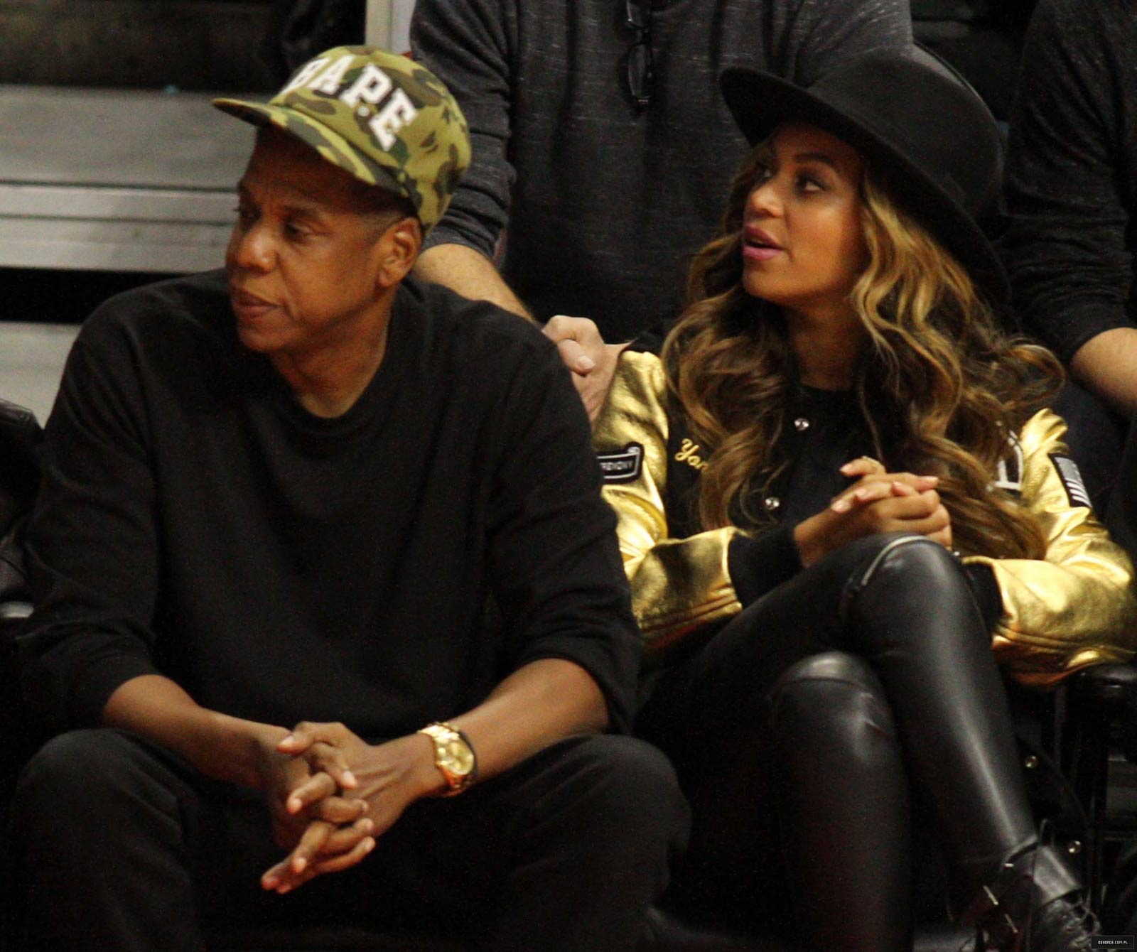 Beyonce attends Los Angeles Clippers vs Cleveland Cavaliers game