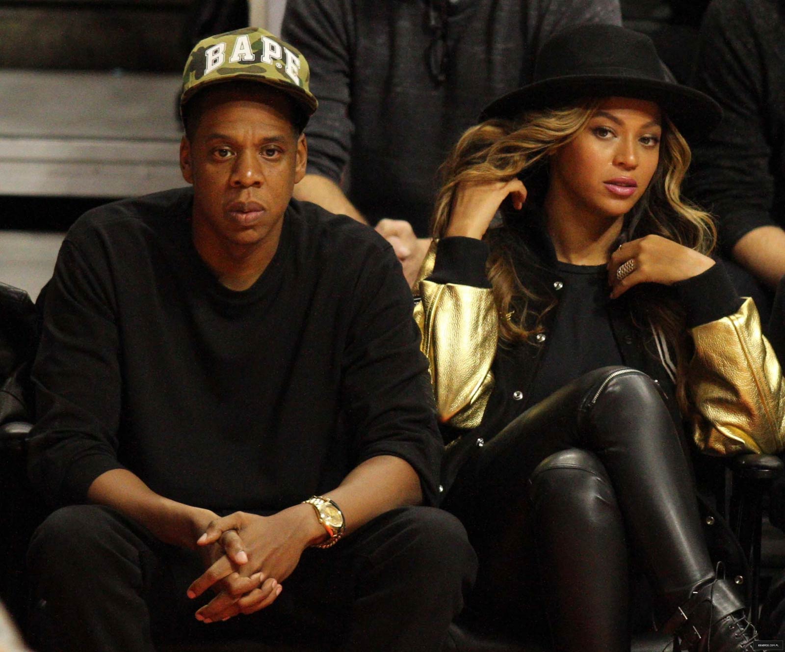 Beyonce attends Los Angeles Clippers vs Cleveland Cavaliers game