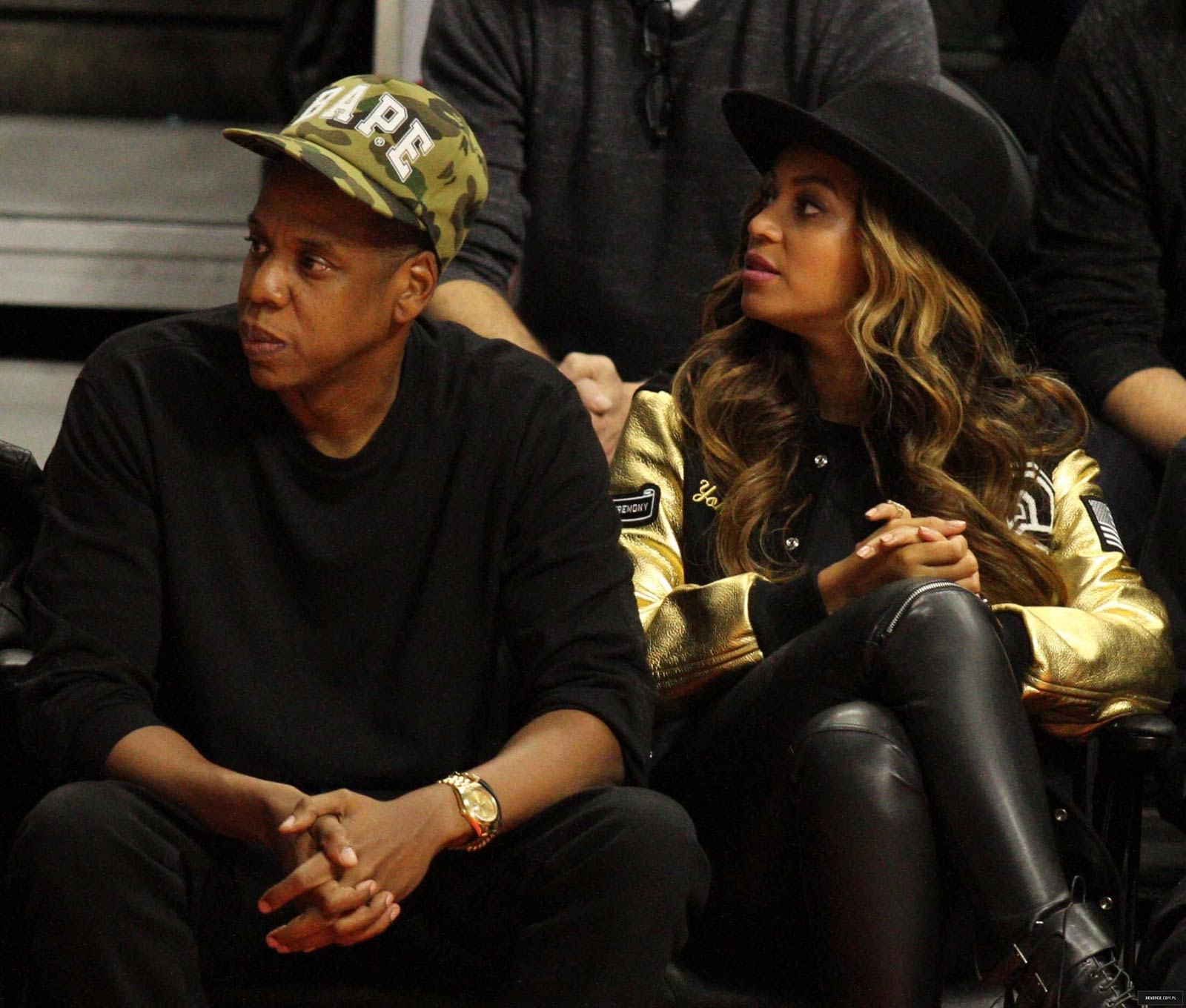 Beyonce attends Los Angeles Clippers vs Cleveland Cavaliers game