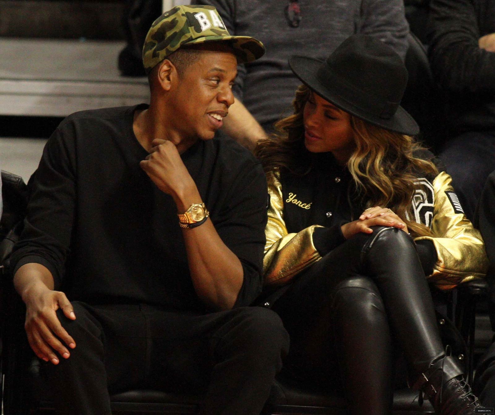 Beyonce attends Los Angeles Clippers vs Cleveland Cavaliers game