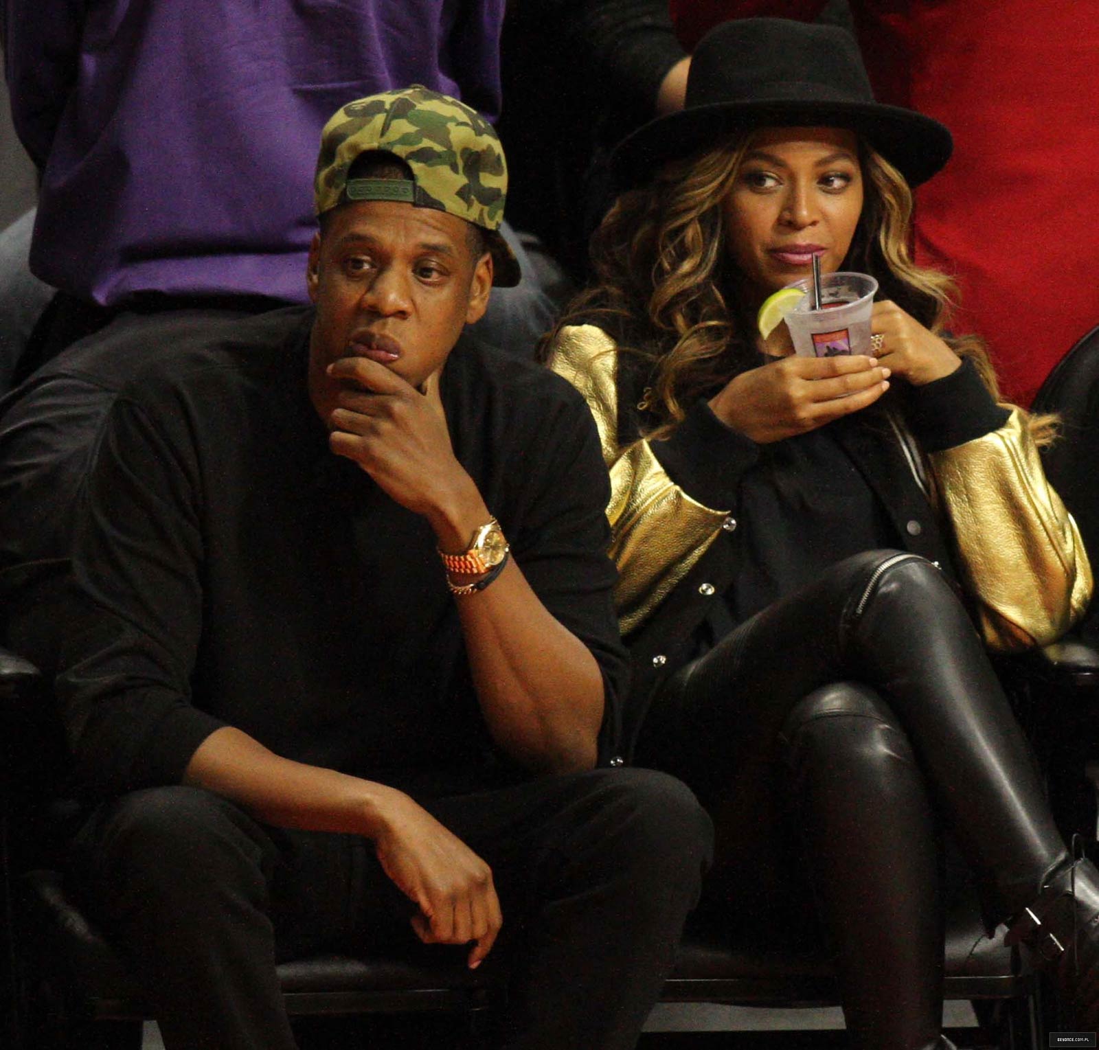 Beyonce attends Los Angeles Clippers vs Cleveland Cavaliers game