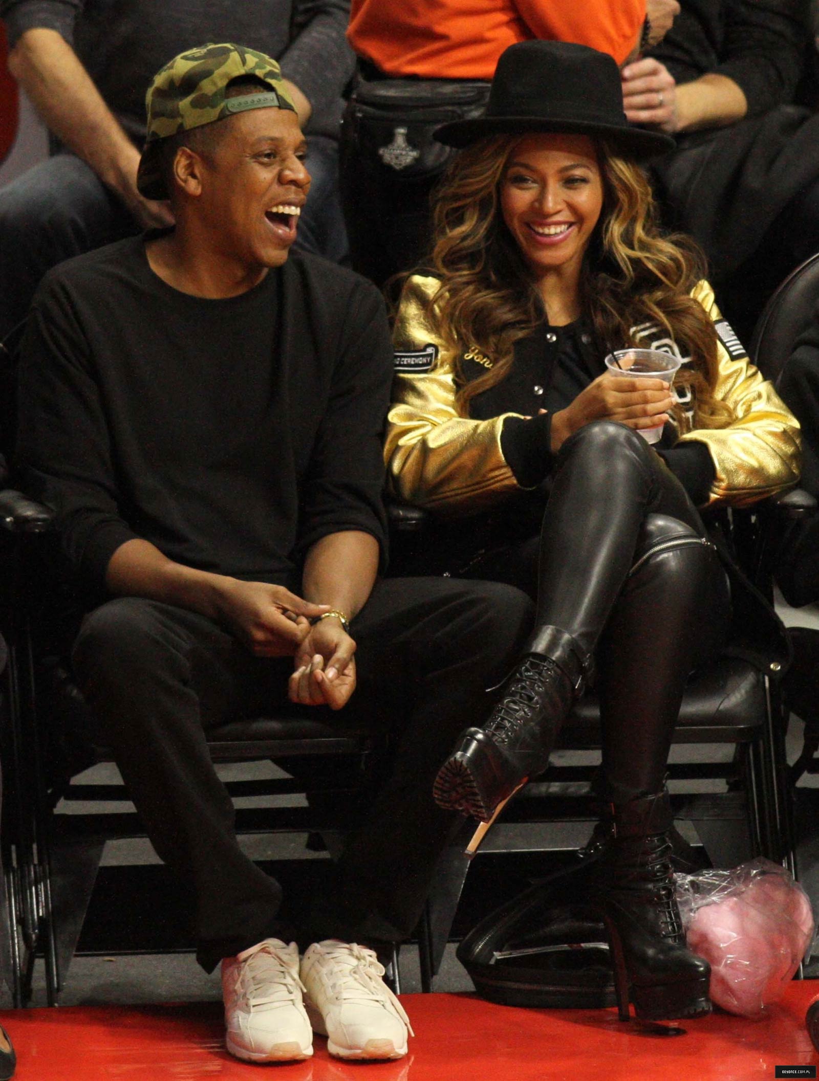 Beyonce attends Los Angeles Clippers vs Cleveland Cavaliers game