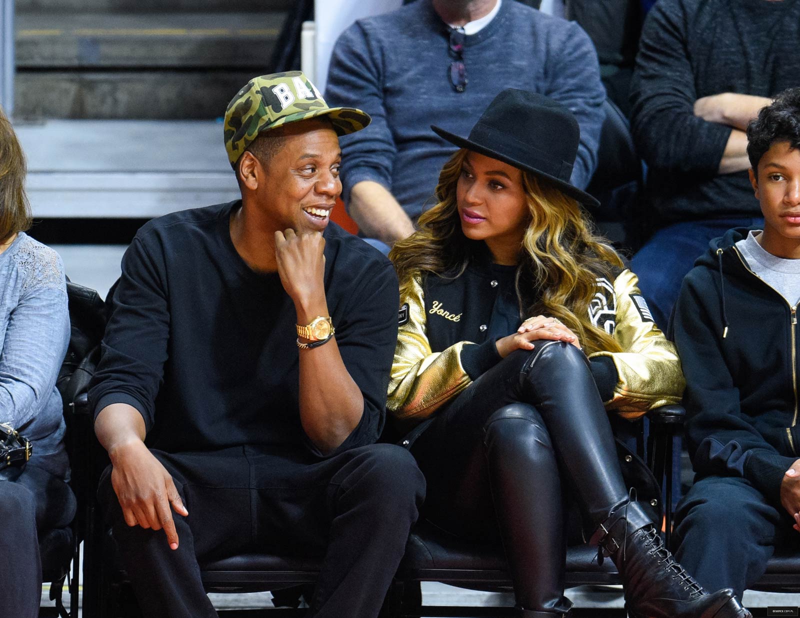 Beyonce attends Los Angeles Clippers vs Cleveland Cavaliers game