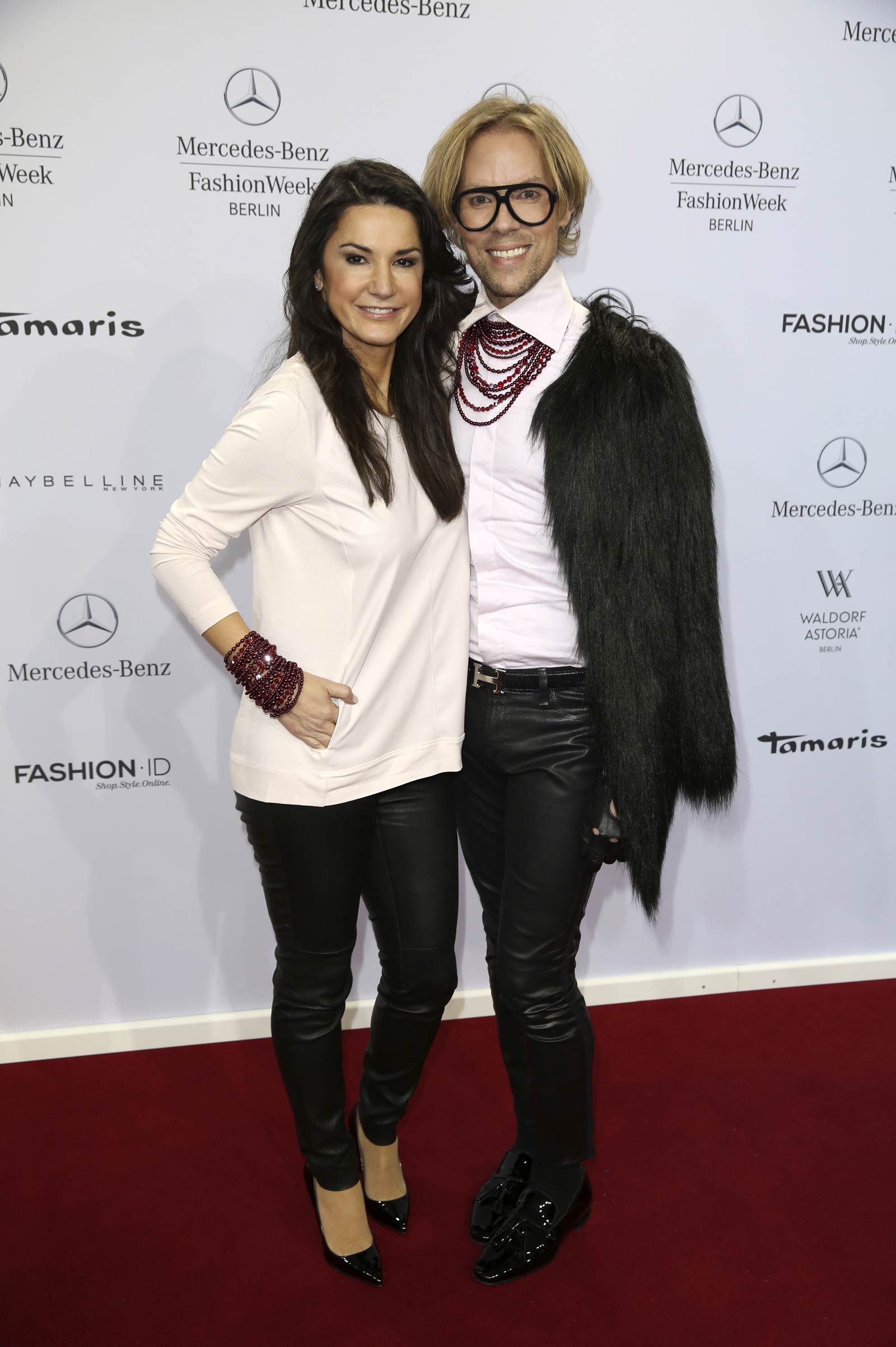 Mariella Ahrens attends Mercedes-Benz Fashion Week