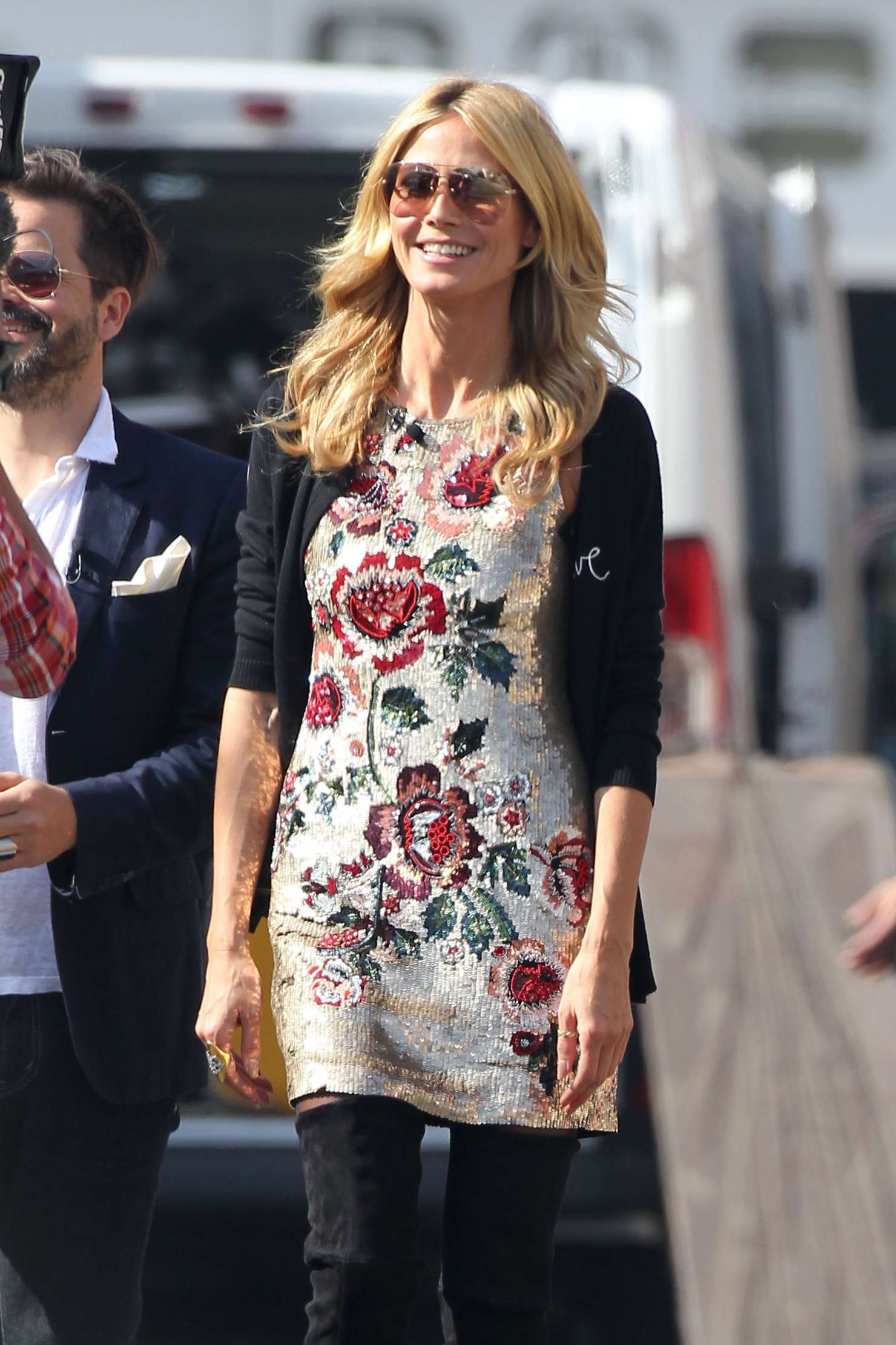 Heidi Klum on the Set of Germany Next Top Model Shooting in LA