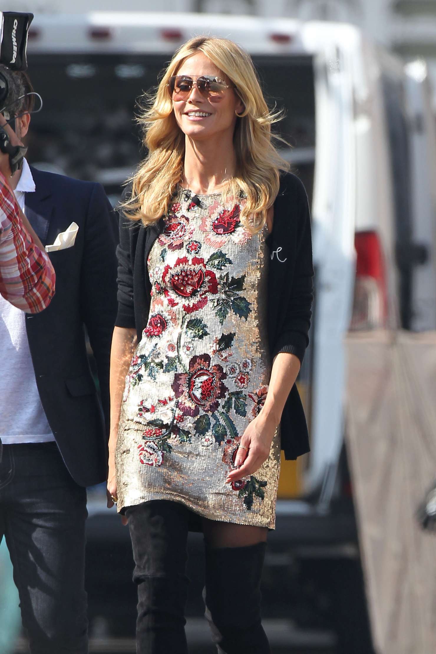 Heidi Klum on the Set of Germany Next Top Model Shooting in LA