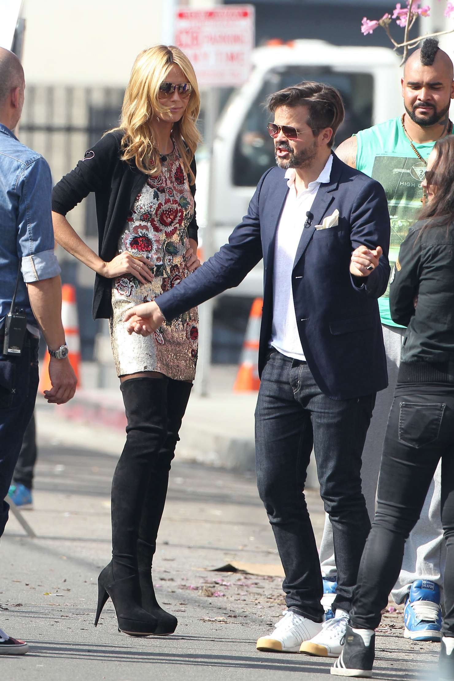 Heidi Klum on the Set of Germany Next Top Model Shooting in LA