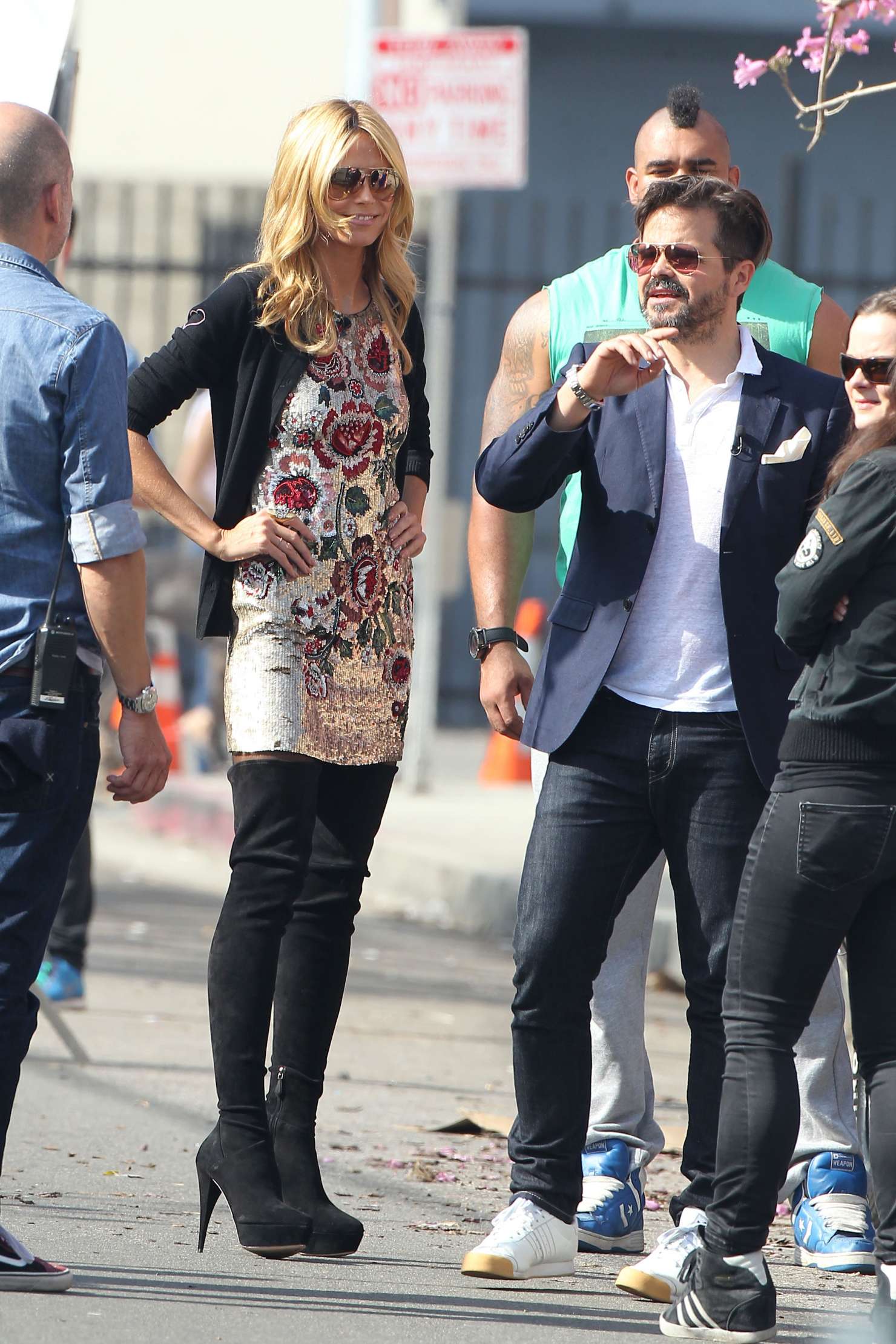 Heidi Klum on the Set of Germany Next Top Model Shooting in LA