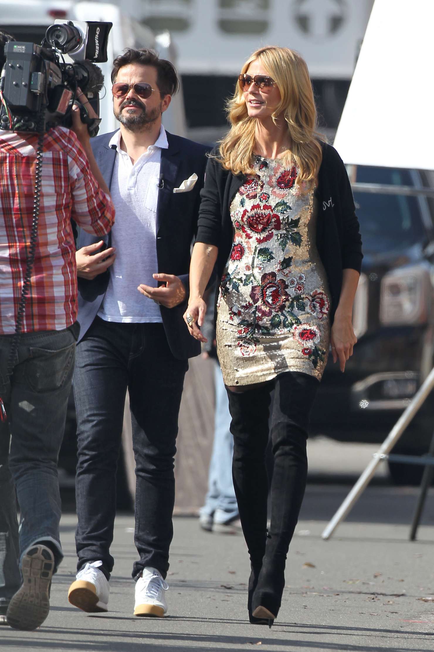 Heidi Klum on the Set of Germany Next Top Model Shooting in LA