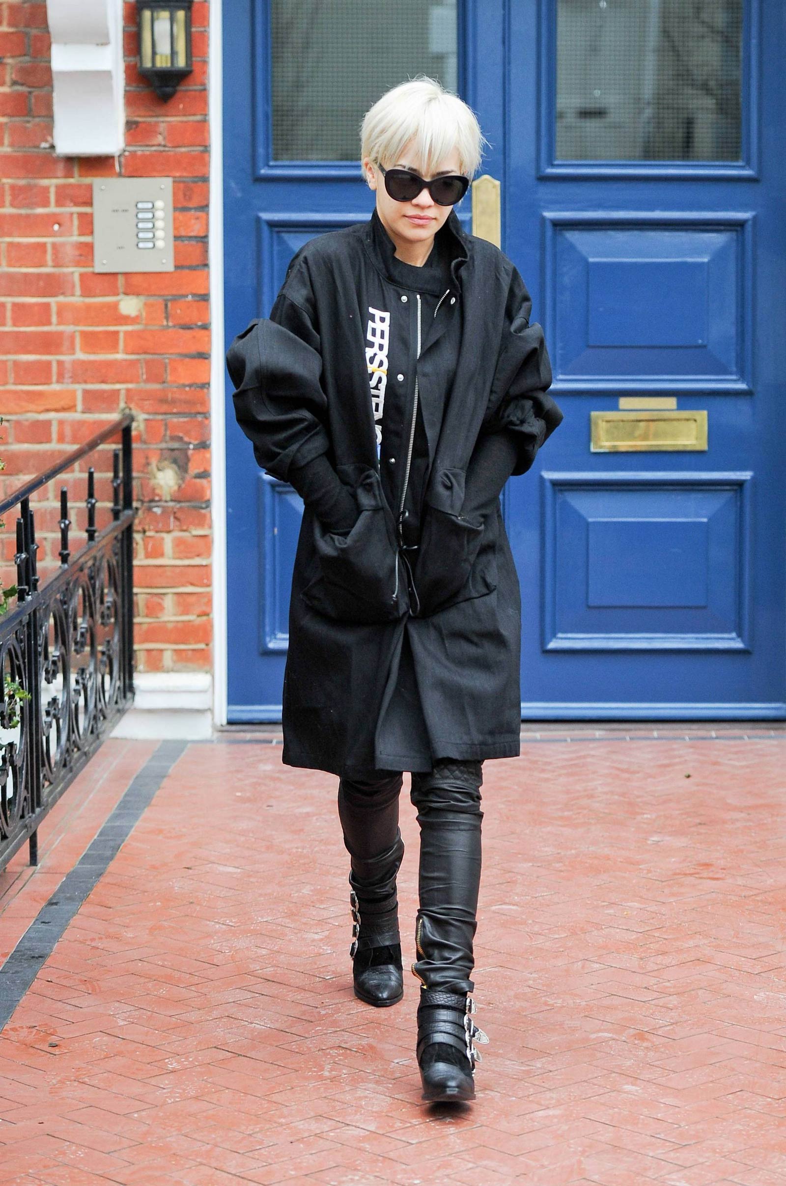 Rita Ora seen leaving her home in Notting Hill