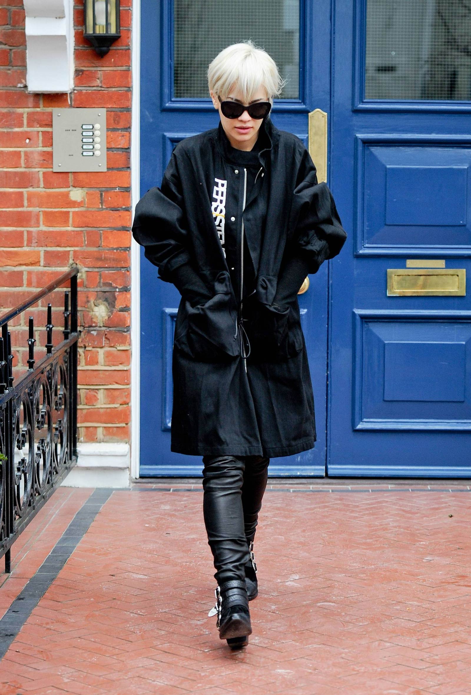 Rita Ora seen leaving her home in Notting Hill