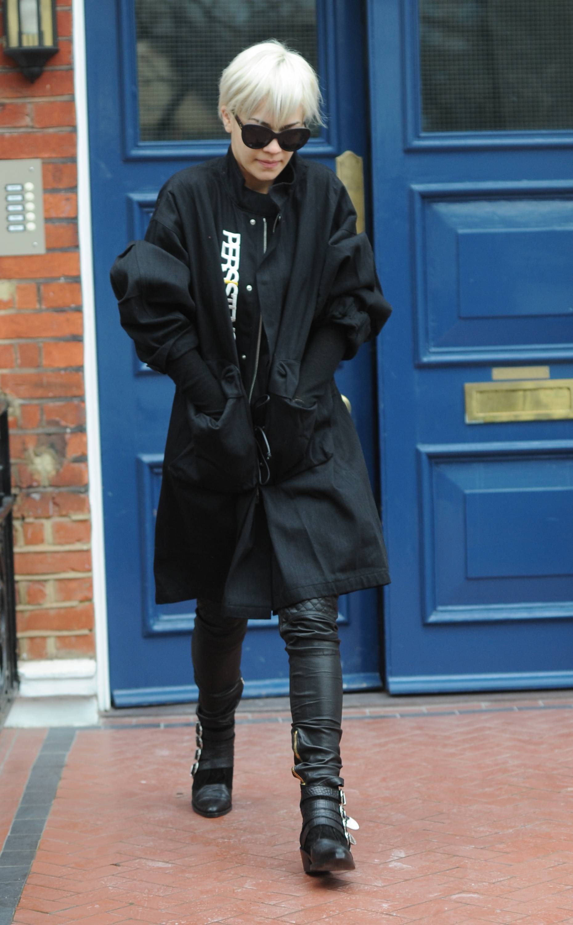 Rita Ora seen leaving her home in Notting Hill