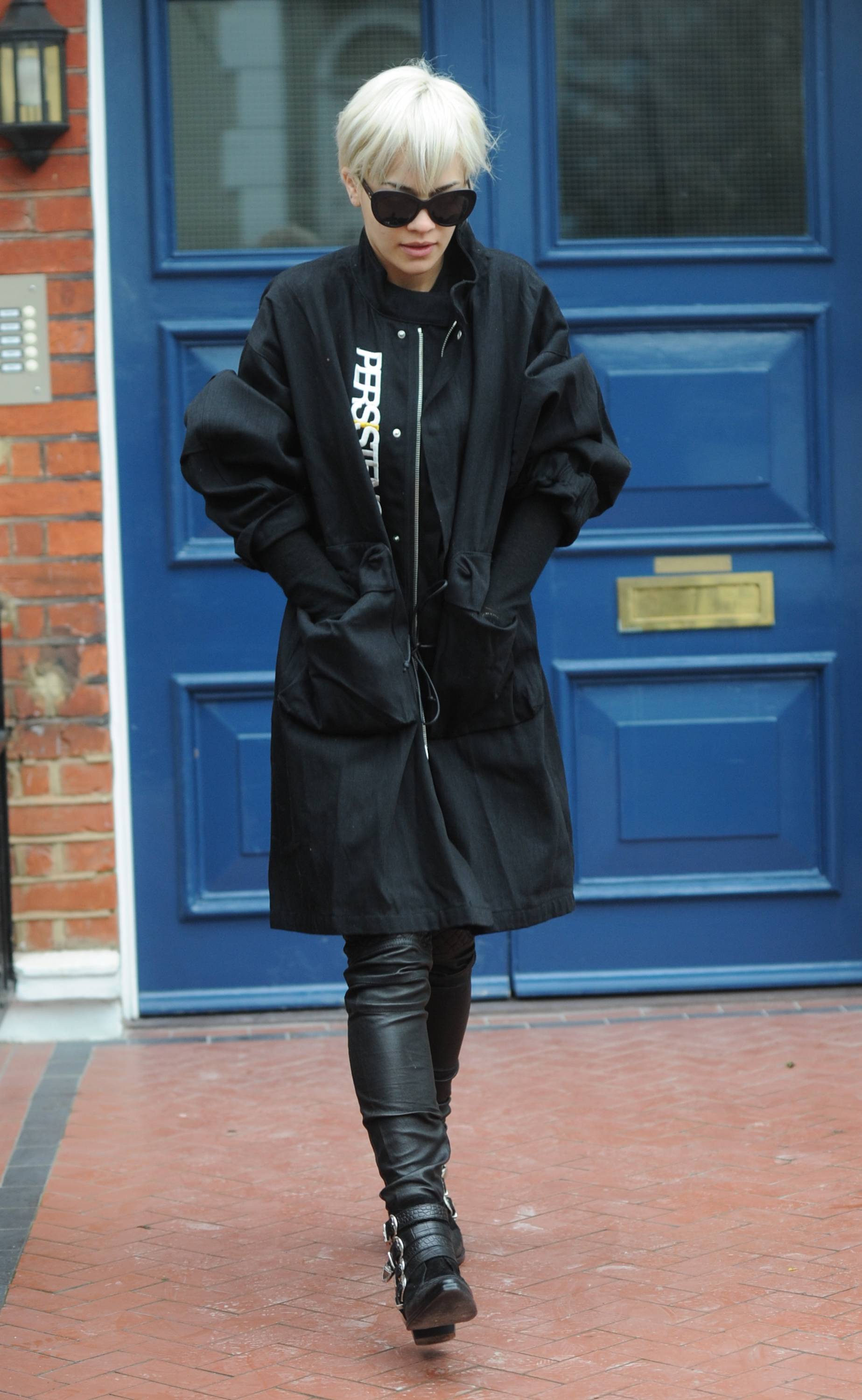 Rita Ora seen leaving her home in Notting Hill