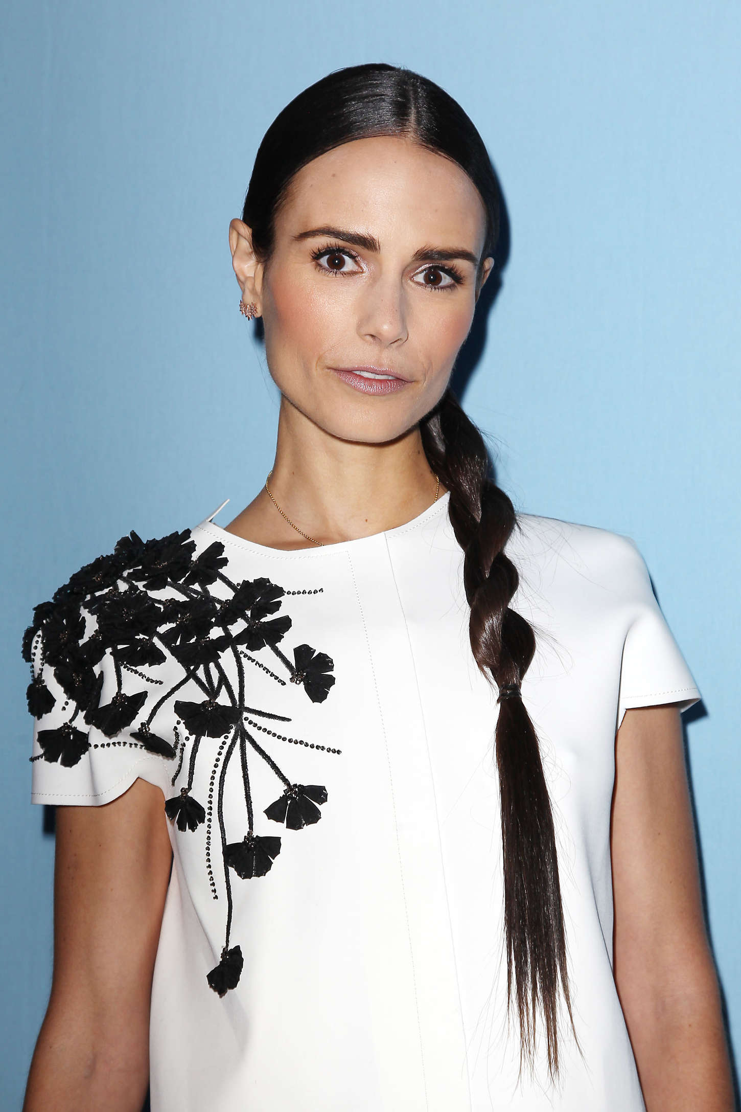 Jordana Brewster attends Carolina Herrera Fashion Show