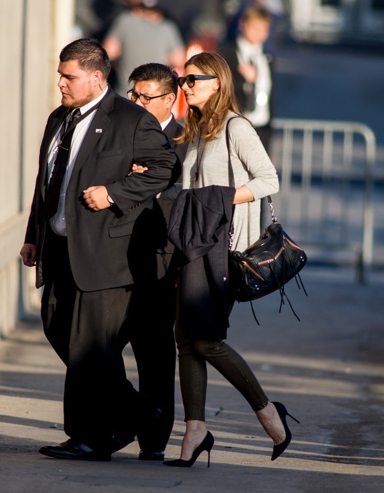 Stana Katic is seen at Jimmy Kimmel Live