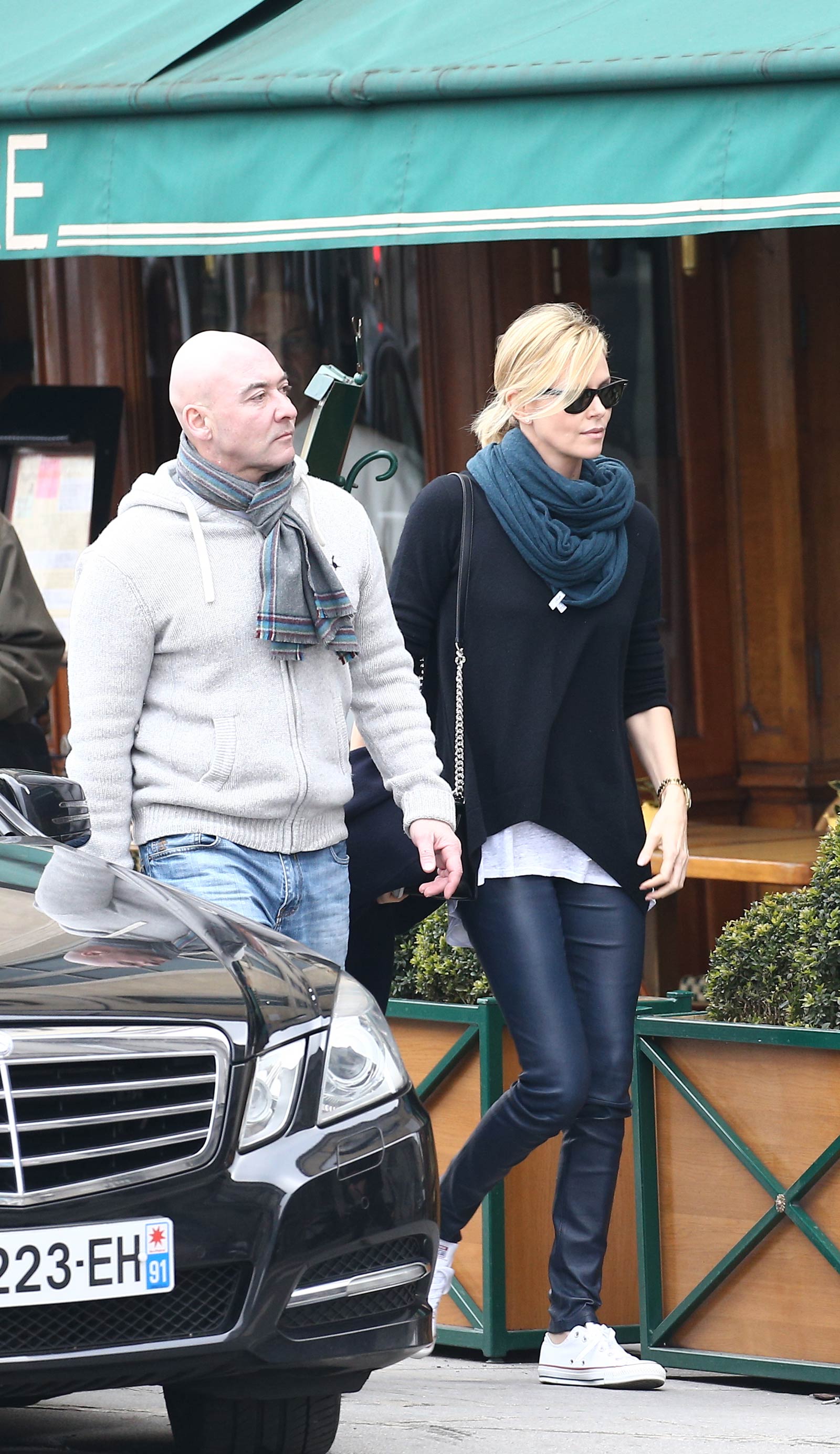 Charlize Theron at Le Voltaire restaurant