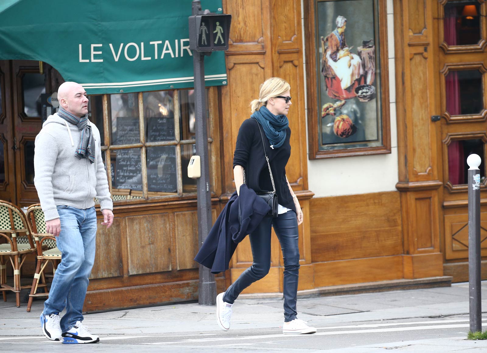 Charlize Theron at Le Voltaire restaurant