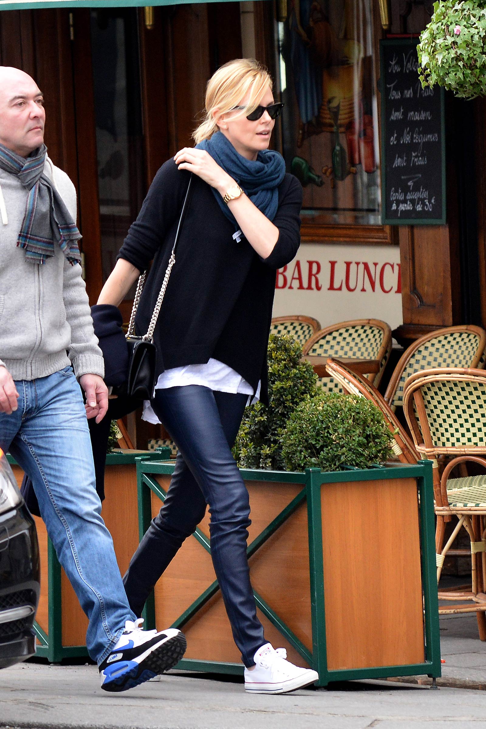 Charlize Theron at Le Voltaire restaurant
