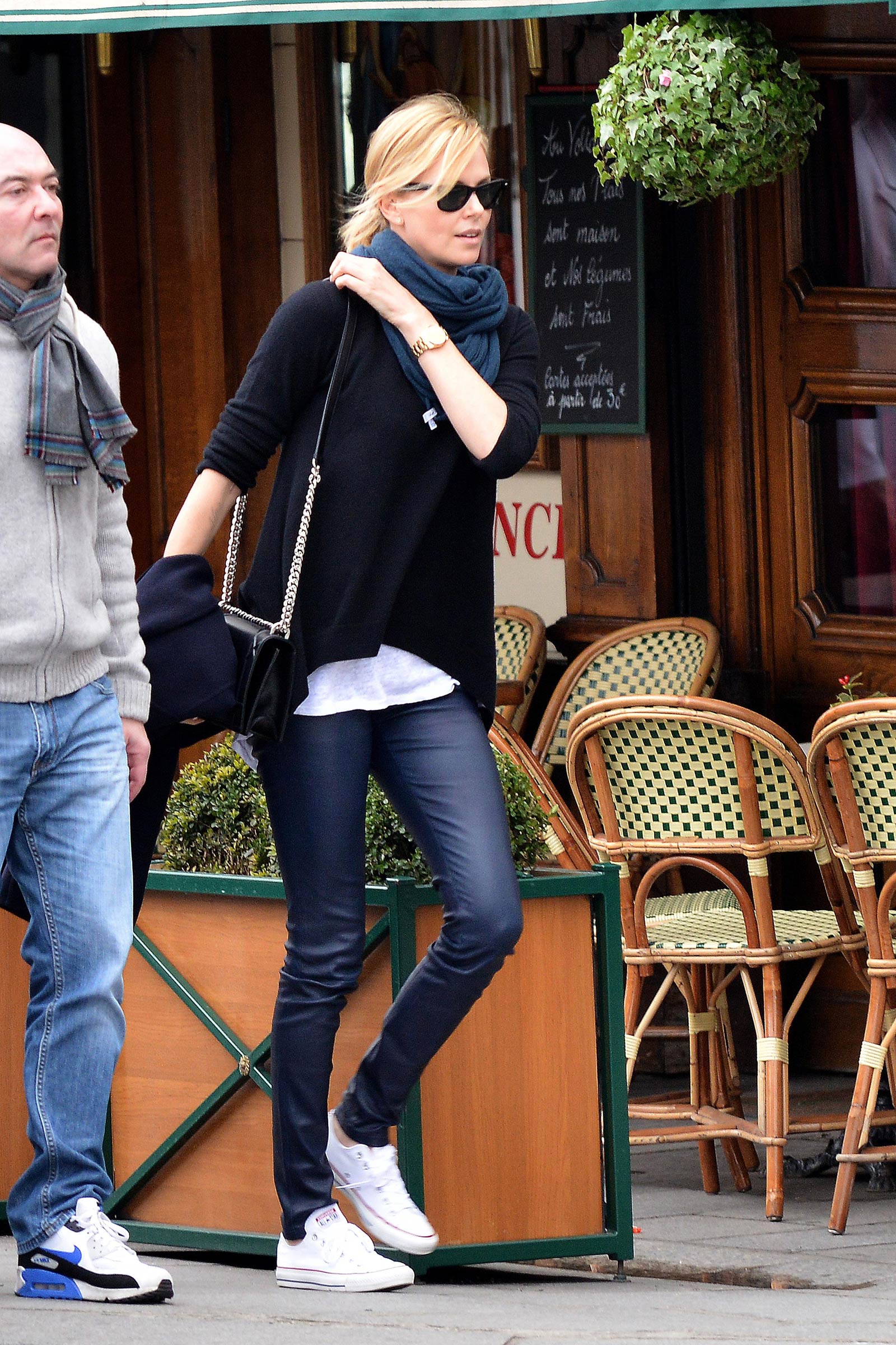 Charlize Theron at Le Voltaire restaurant