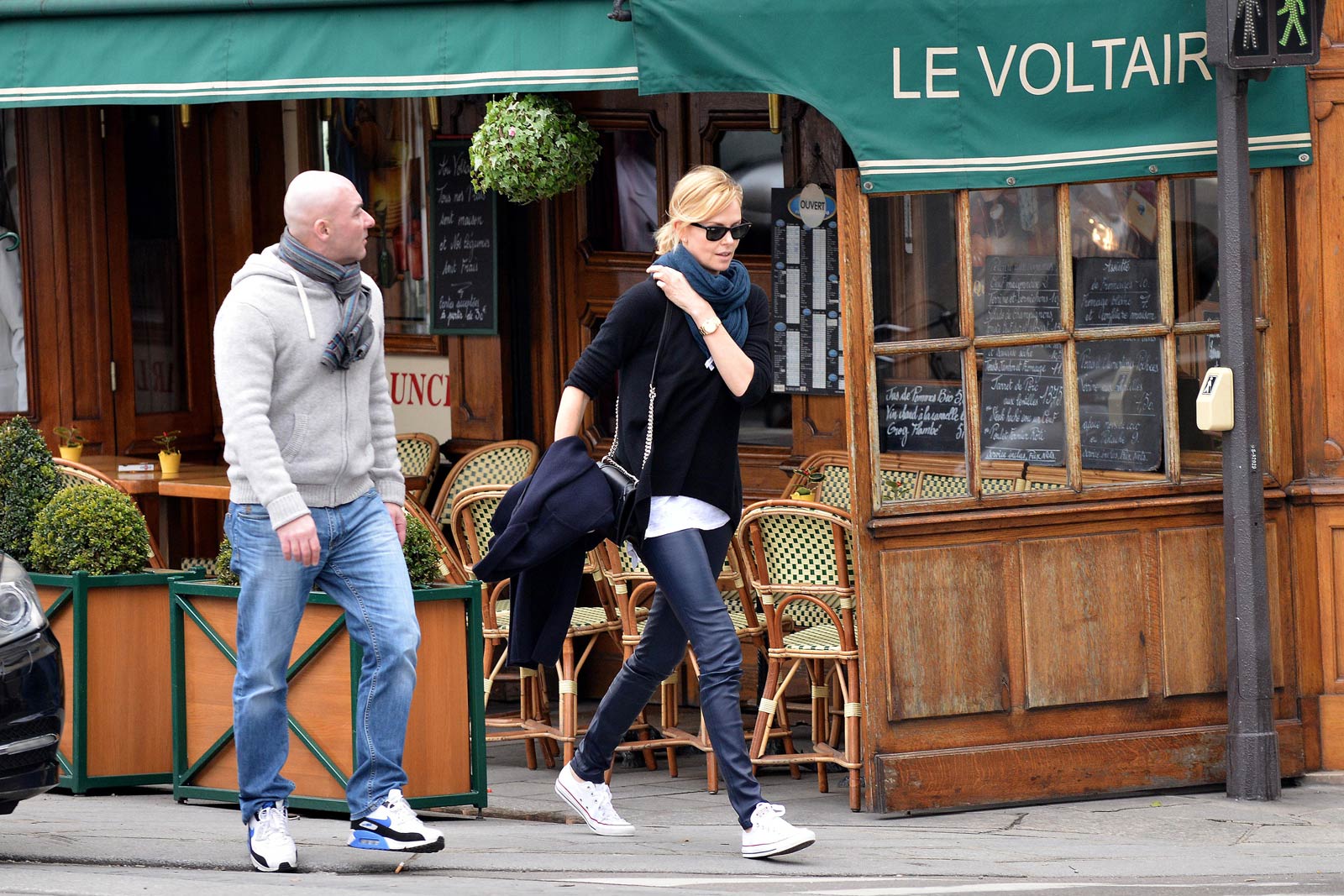 Charlize Theron at Le Voltaire restaurant