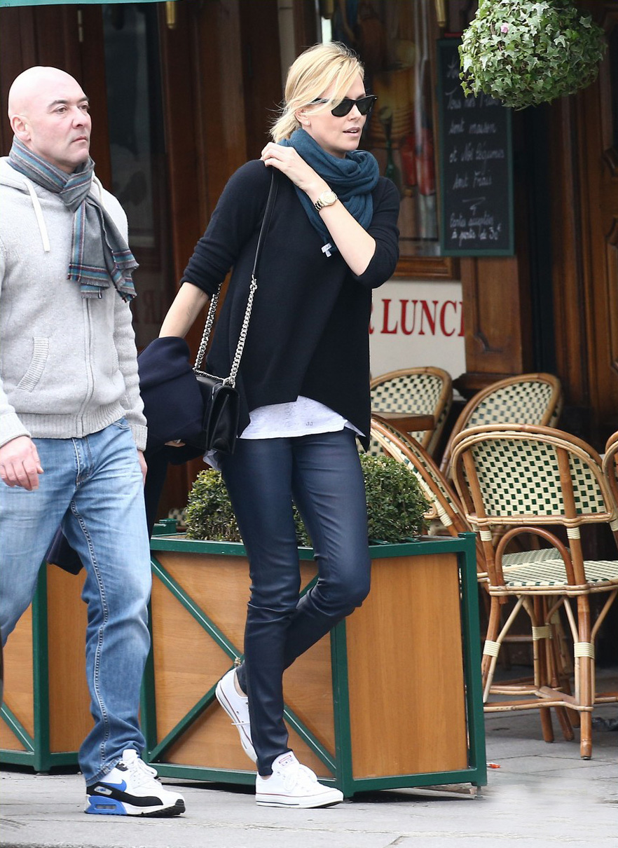 Charlize Theron at Le Voltaire restaurant