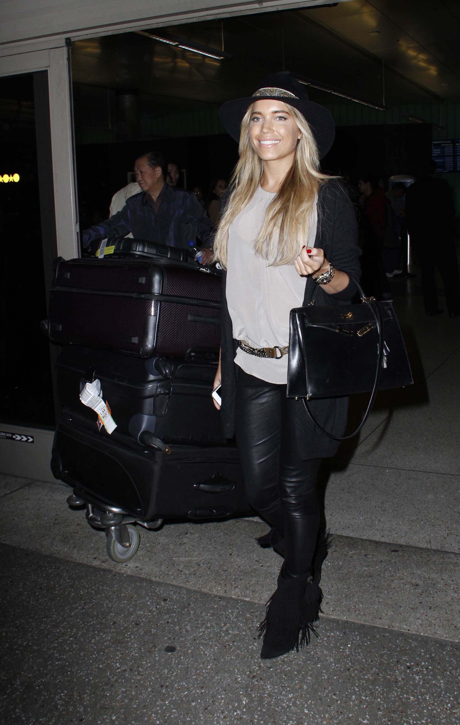 Sylvie Meis is seen at LAX