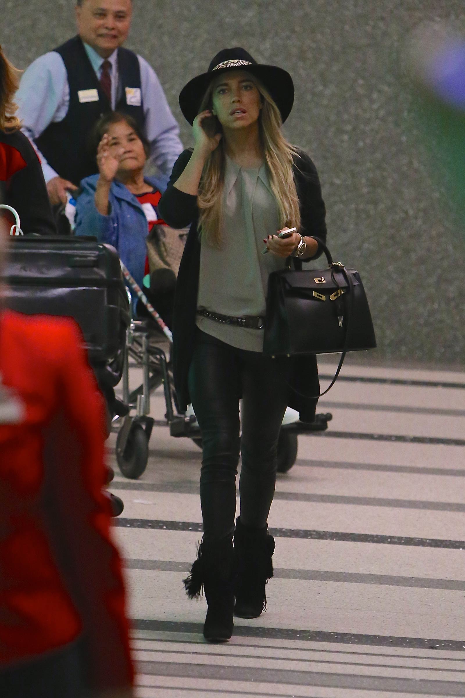 Sylvie Meis is seen at LAX