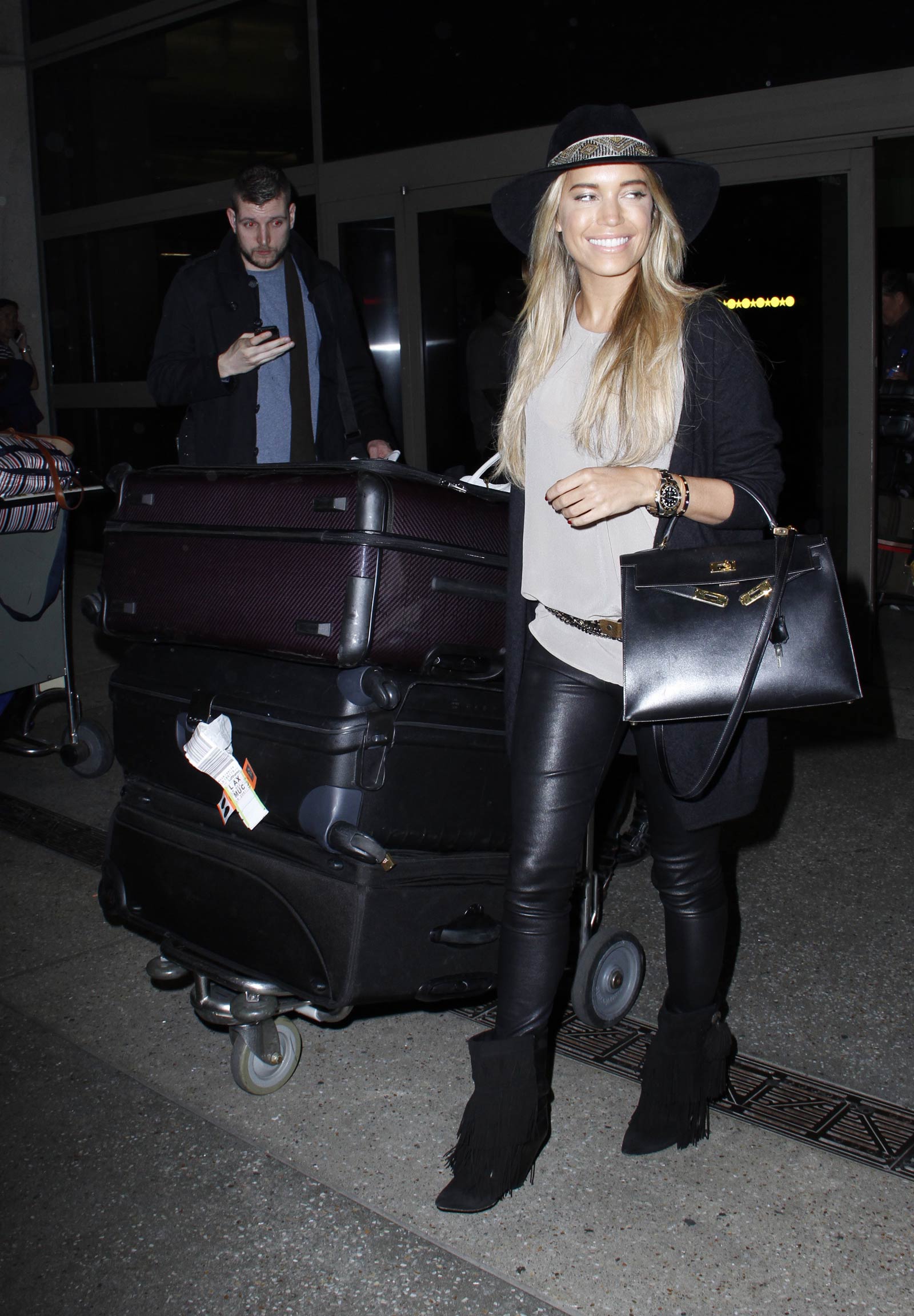 Sylvie Meis is seen at LAX