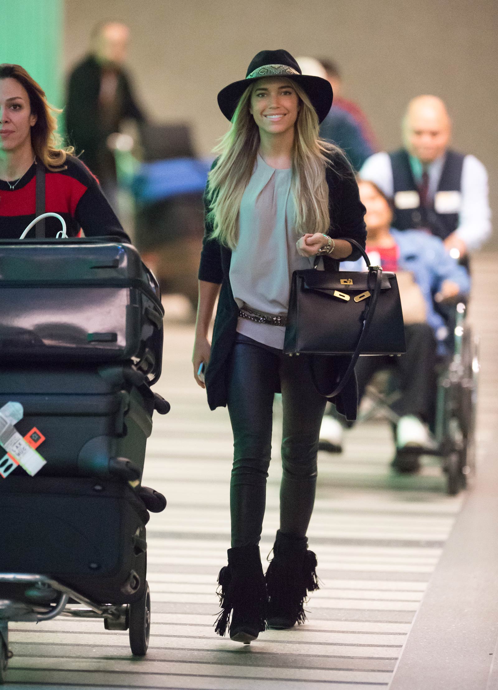 Sylvie Meis is seen at LAX