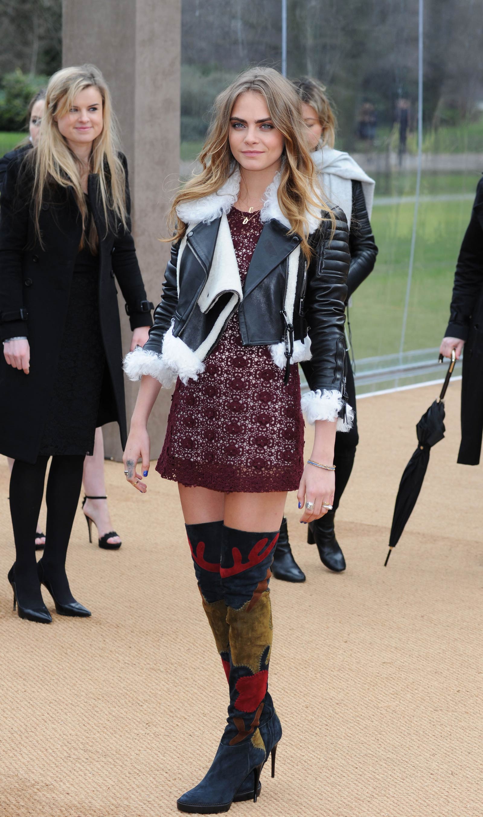 Cara Delevingne attends Burberry Prorsum catwalk show