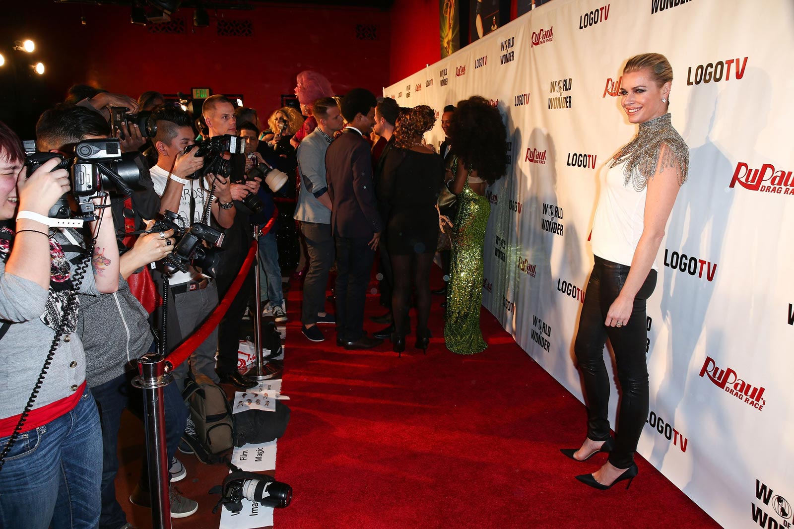 Rebecca Romijn attends the premiere of Logo TV RuPaul Drag Race