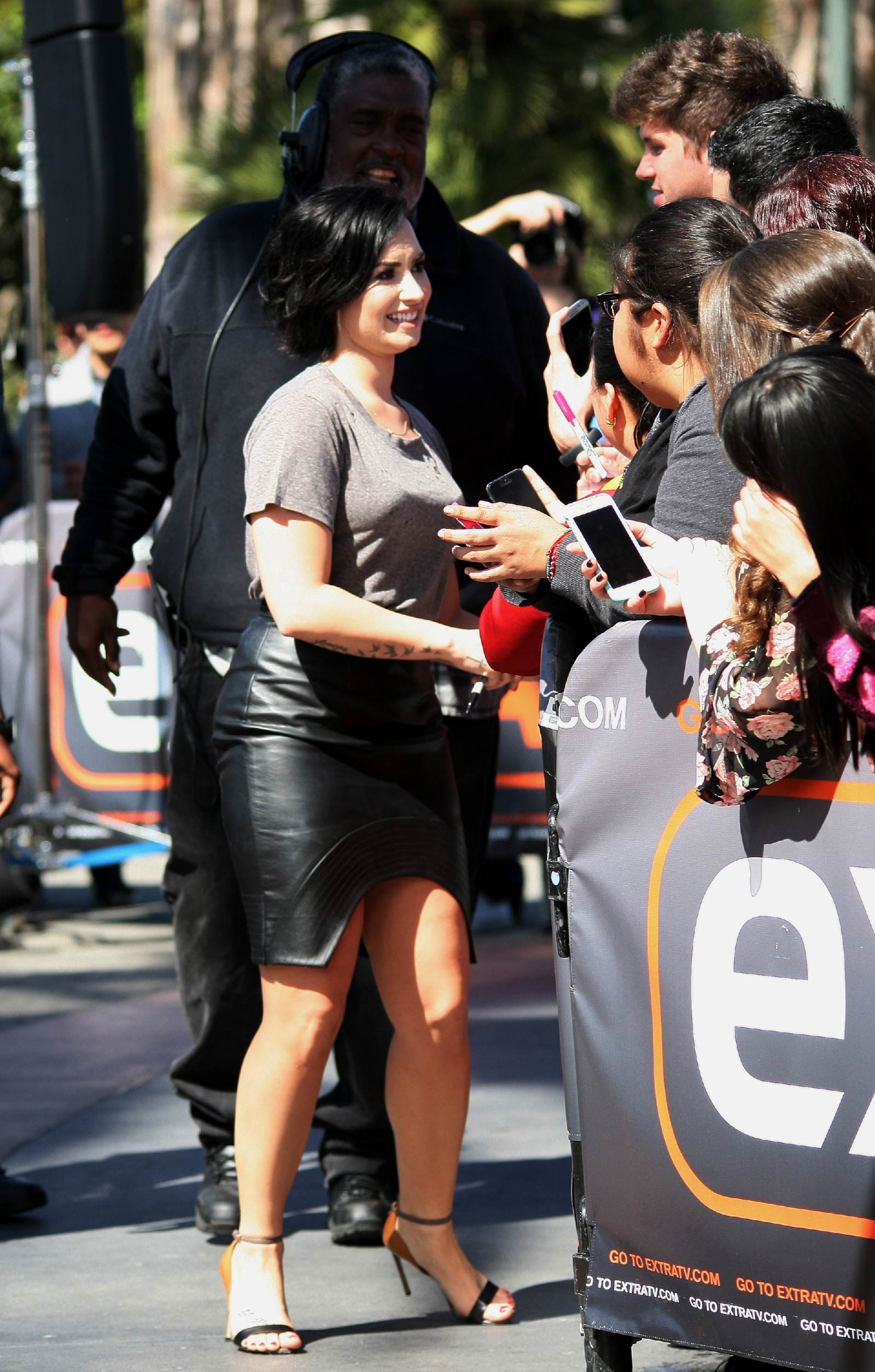 Demi Lovato on the Set of Extra