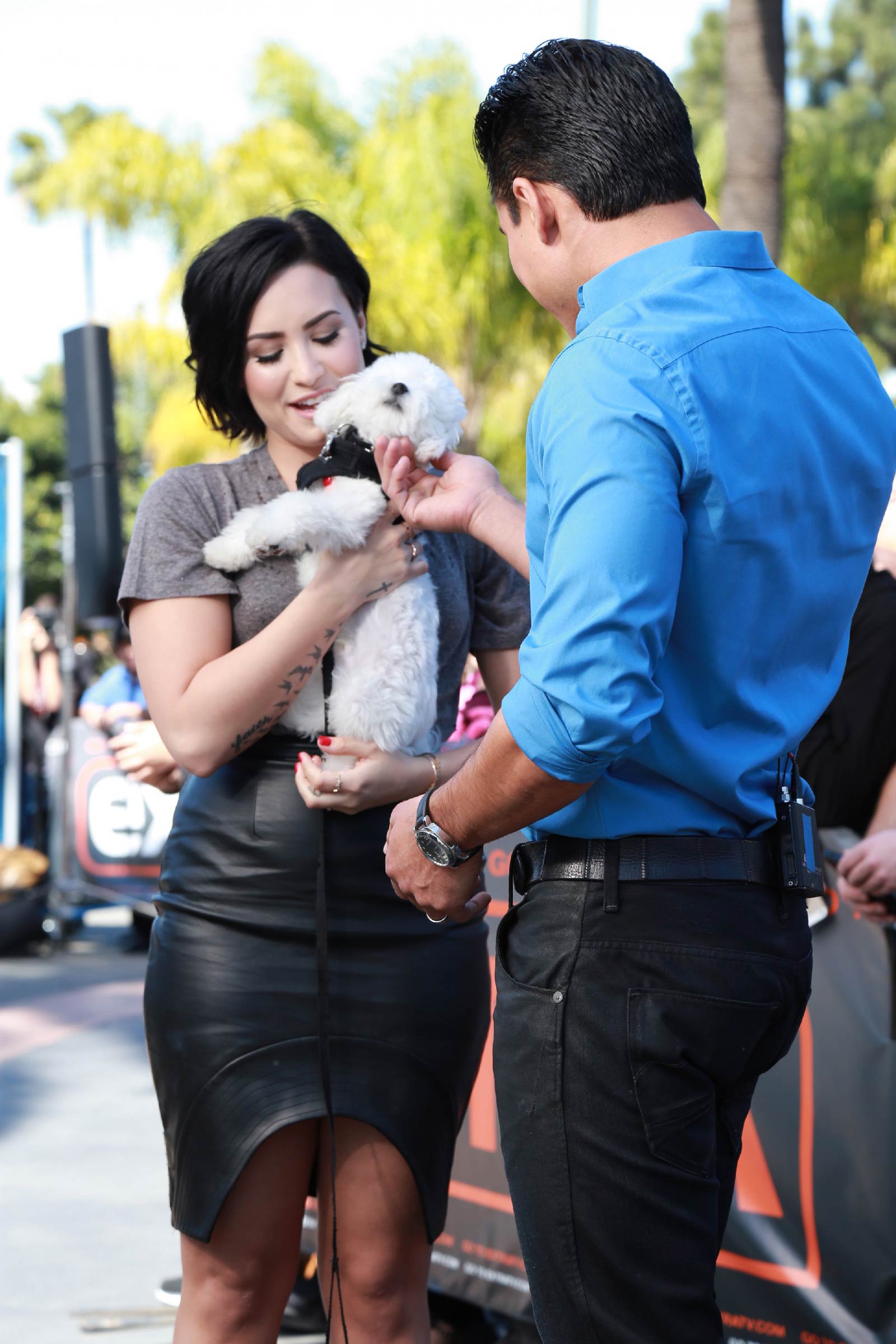 Demi Lovato on the Set of Extra