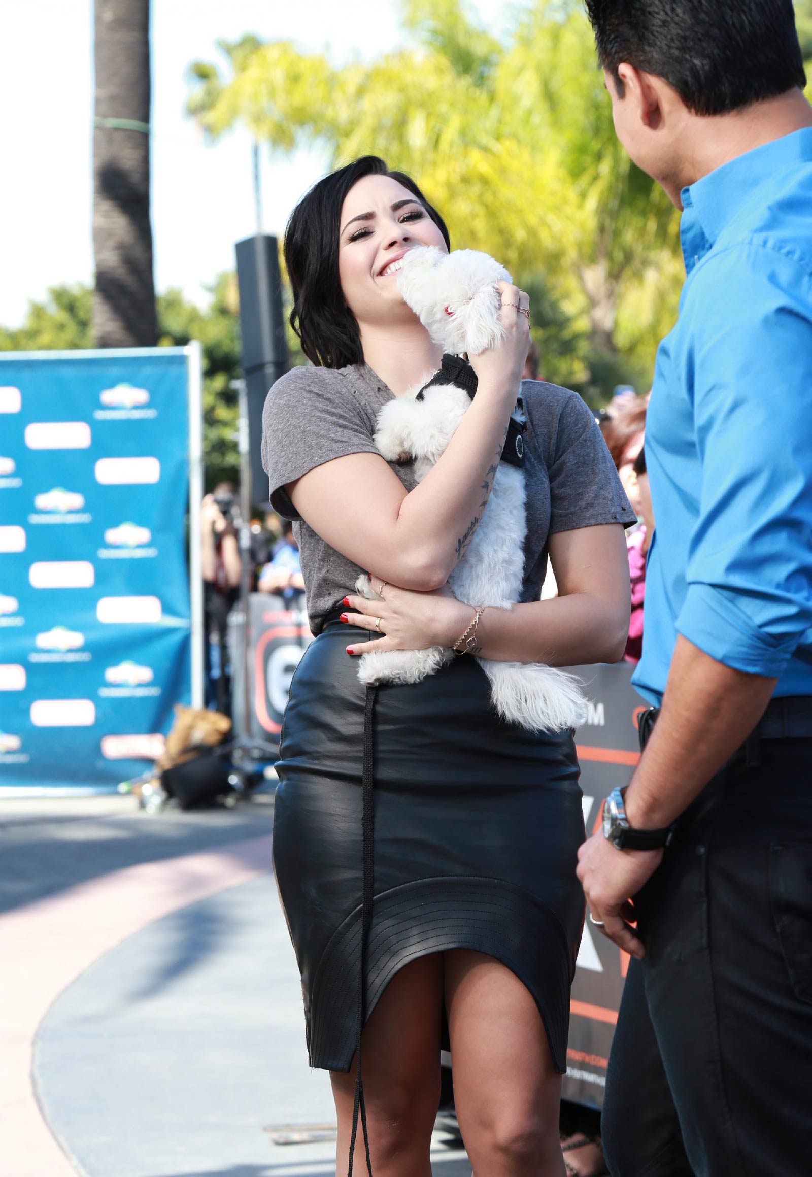 Demi Lovato on the Set of Extra