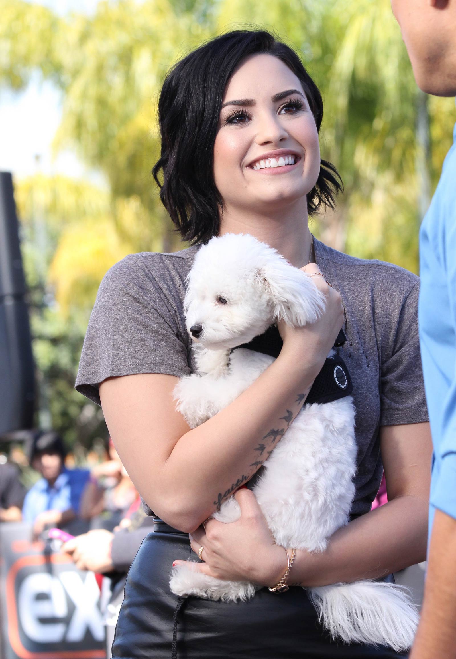 Demi Lovato on the Set of Extra