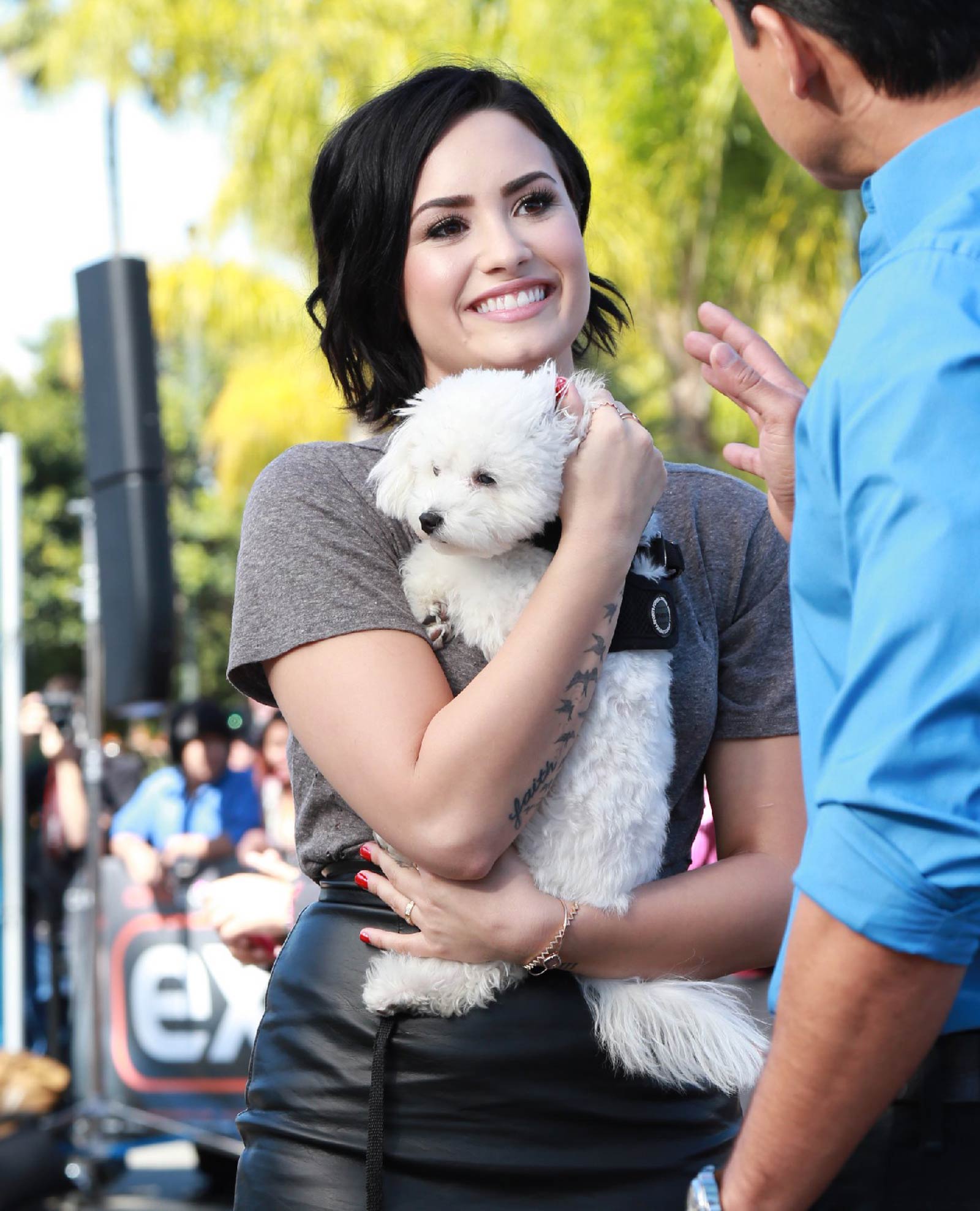 Demi Lovato on the Set of Extra