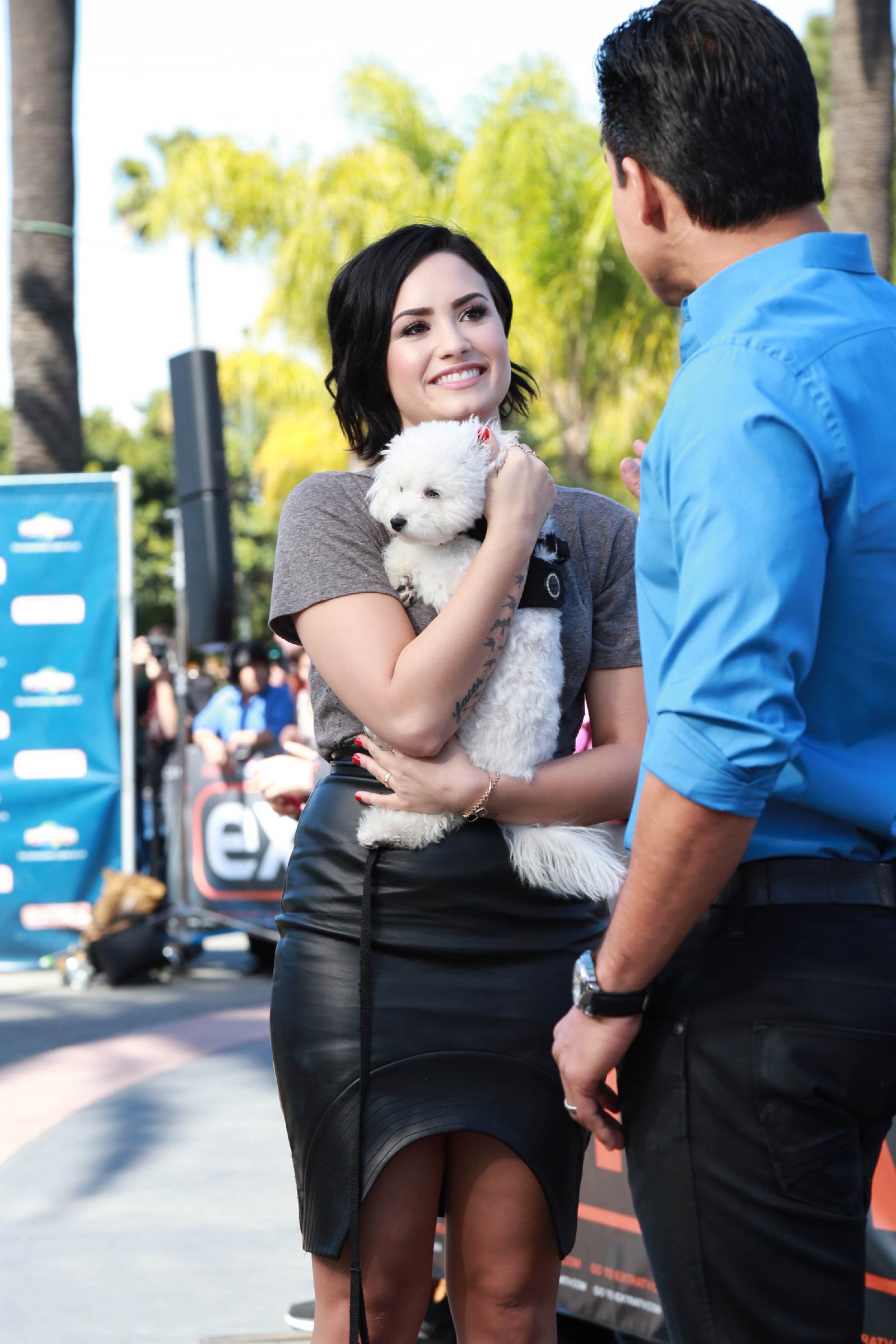 Demi Lovato on the Set of Extra