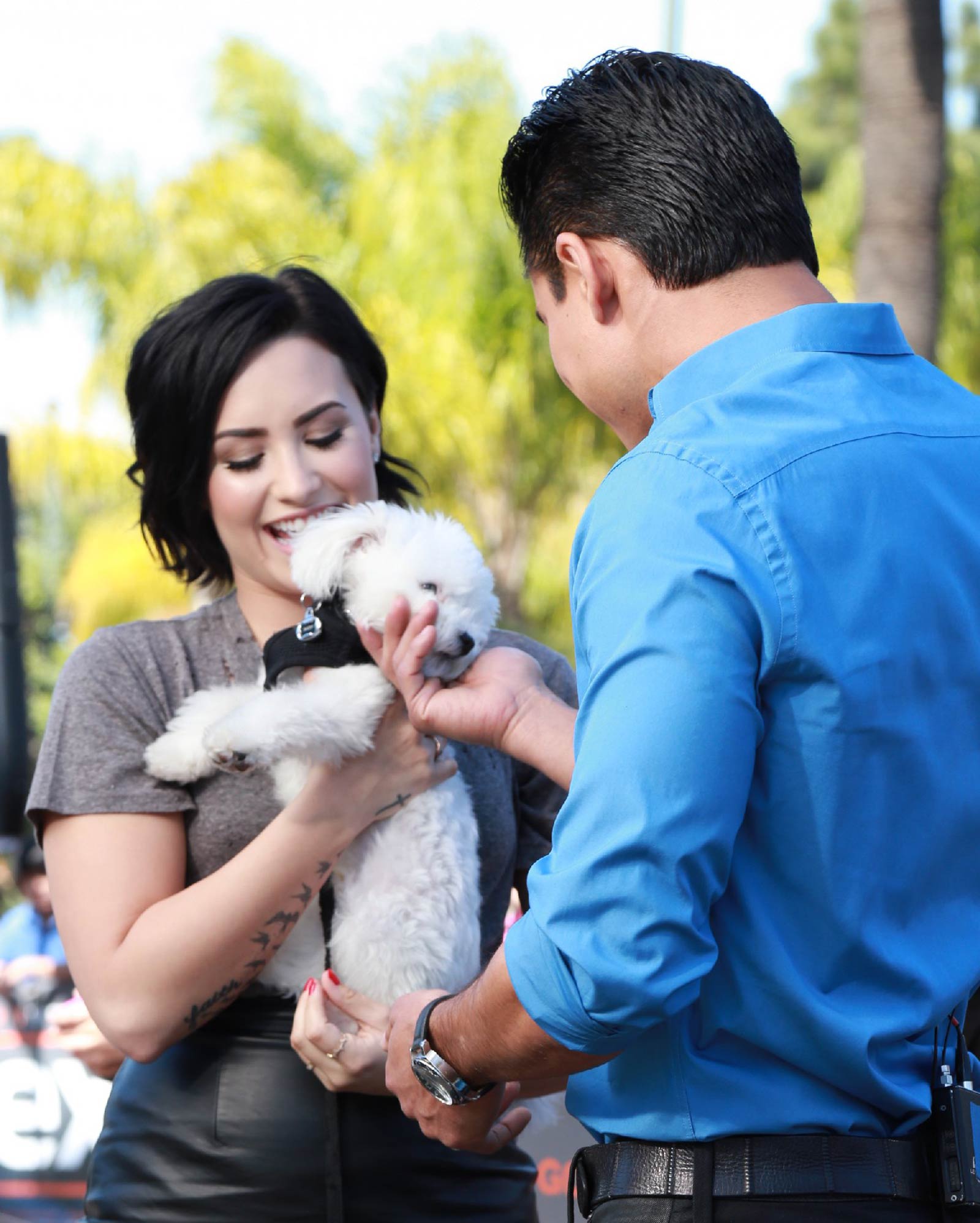 Demi Lovato on the Set of Extra