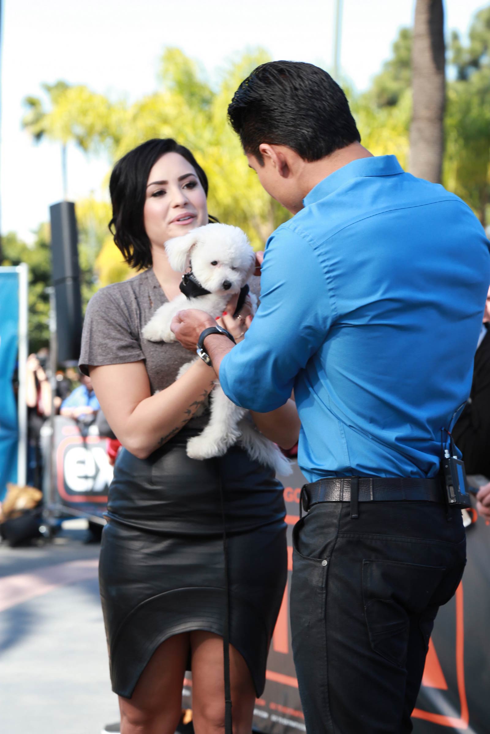 Demi Lovato on the Set of Extra