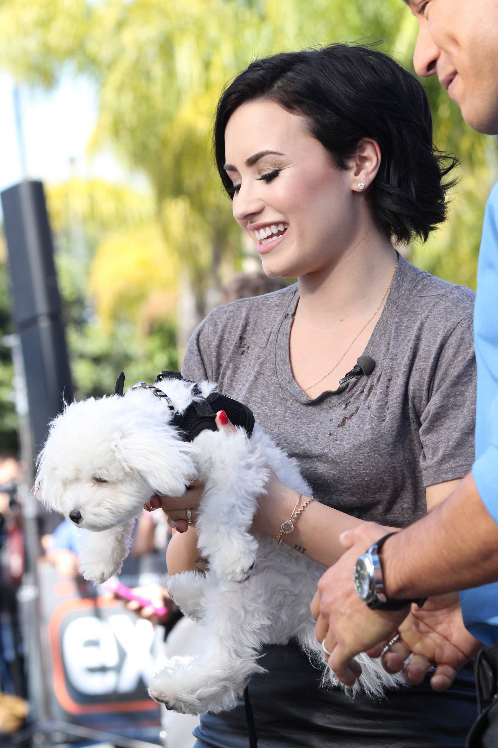 Demi Lovato on the Set of Extra