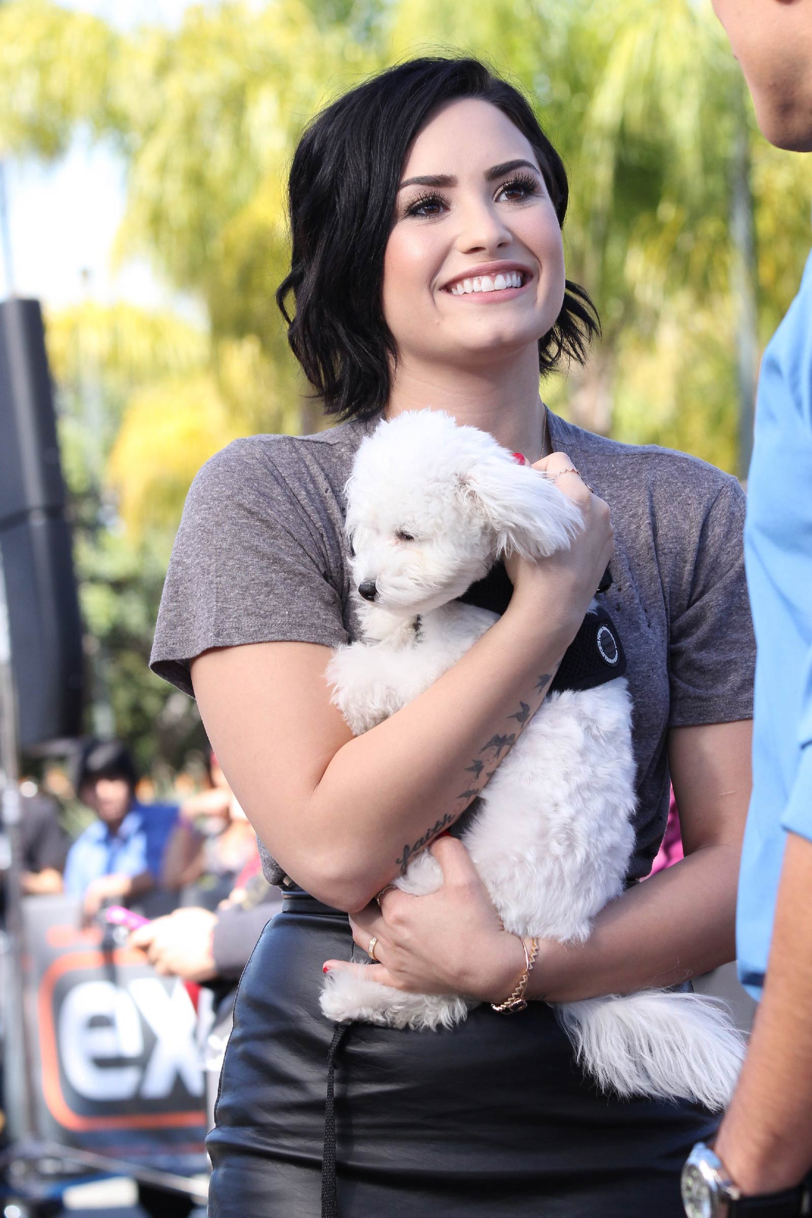 Demi Lovato on the Set of Extra