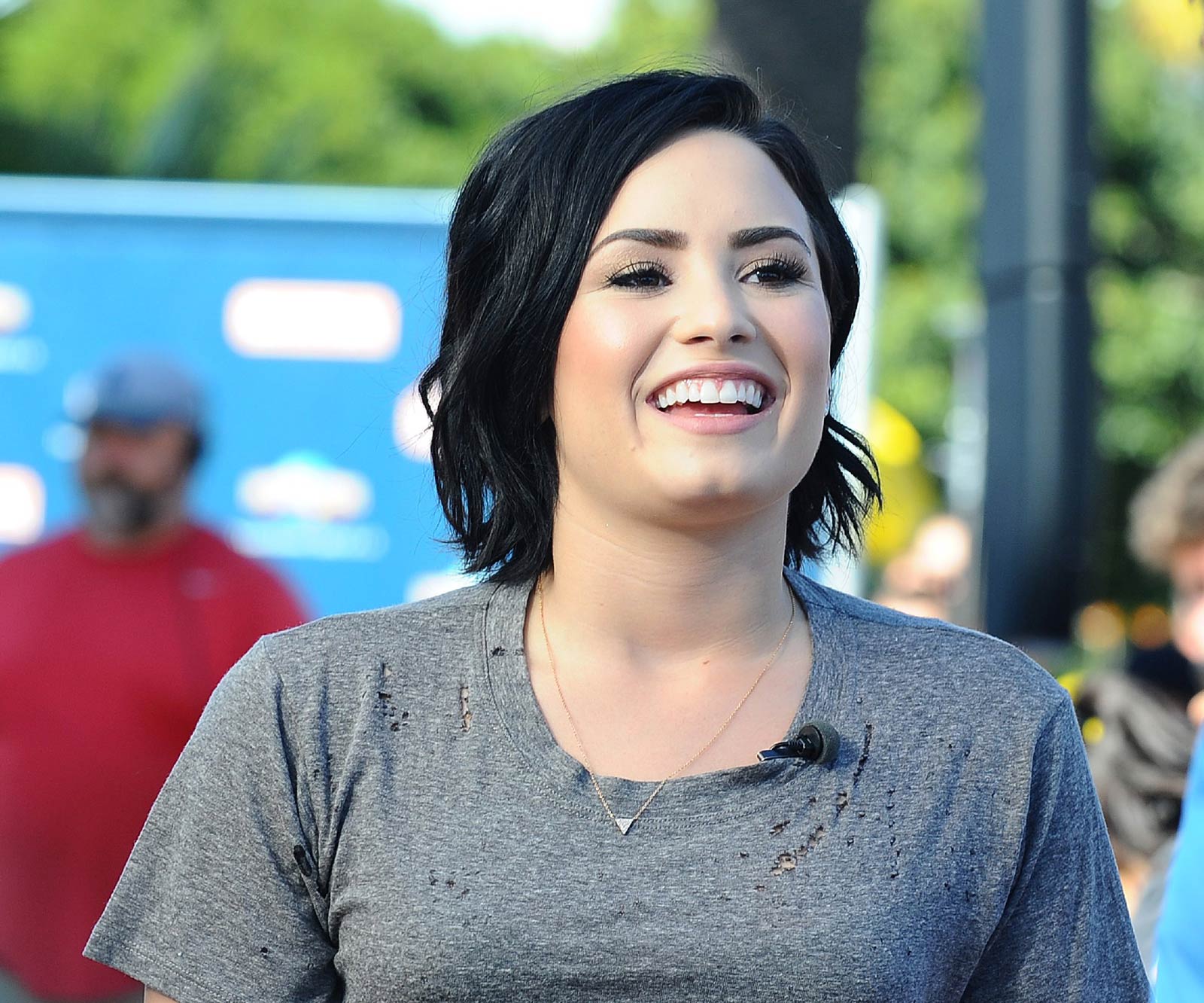 Demi Lovato on the Set of Extra