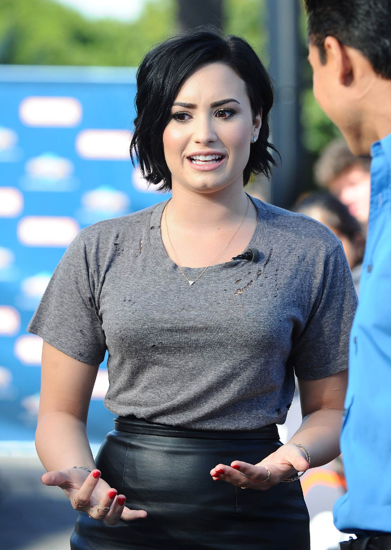 Demi Lovato on the Set of Extra