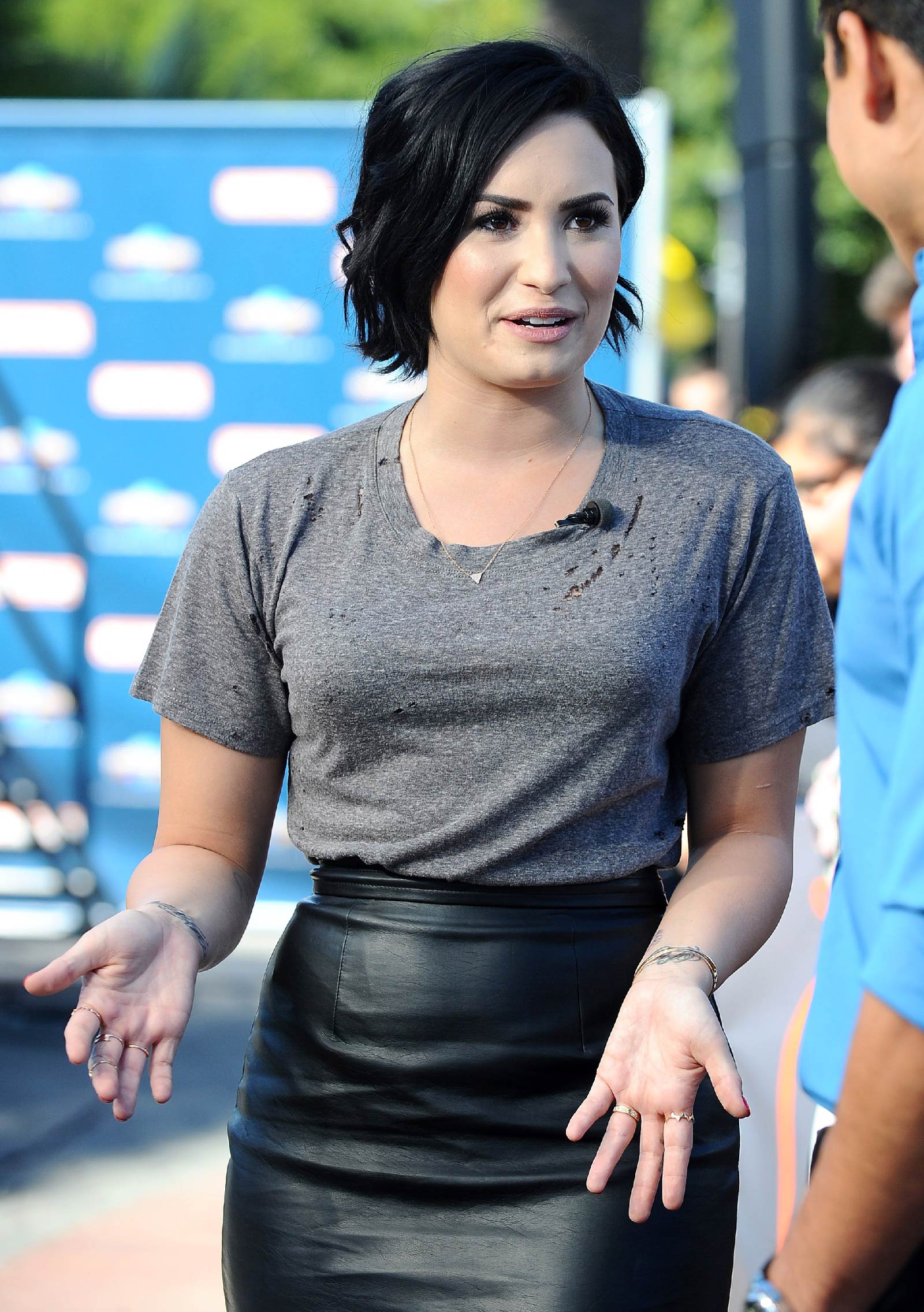 Demi Lovato on the Set of Extra