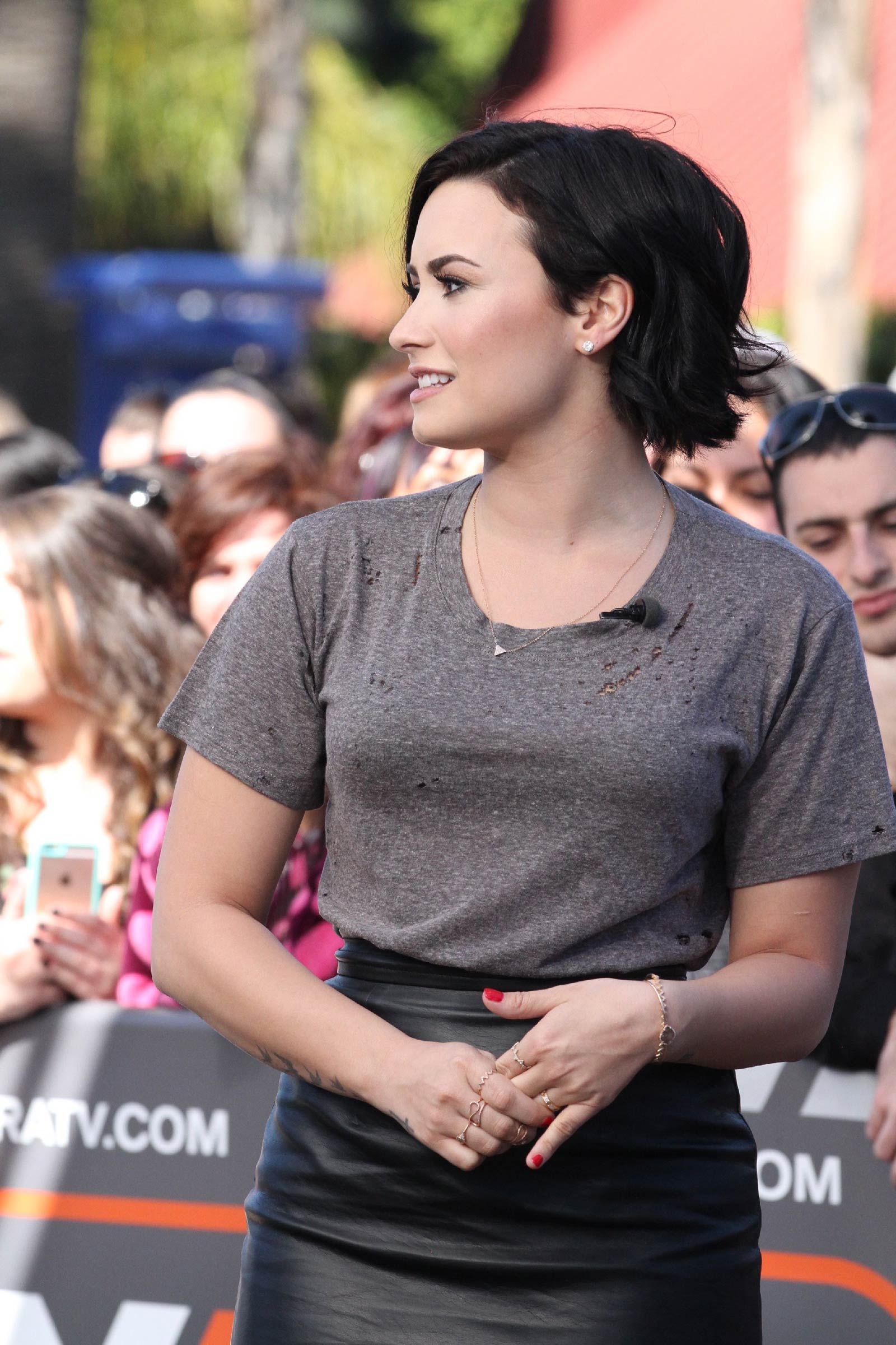 Demi Lovato on the Set of Extra