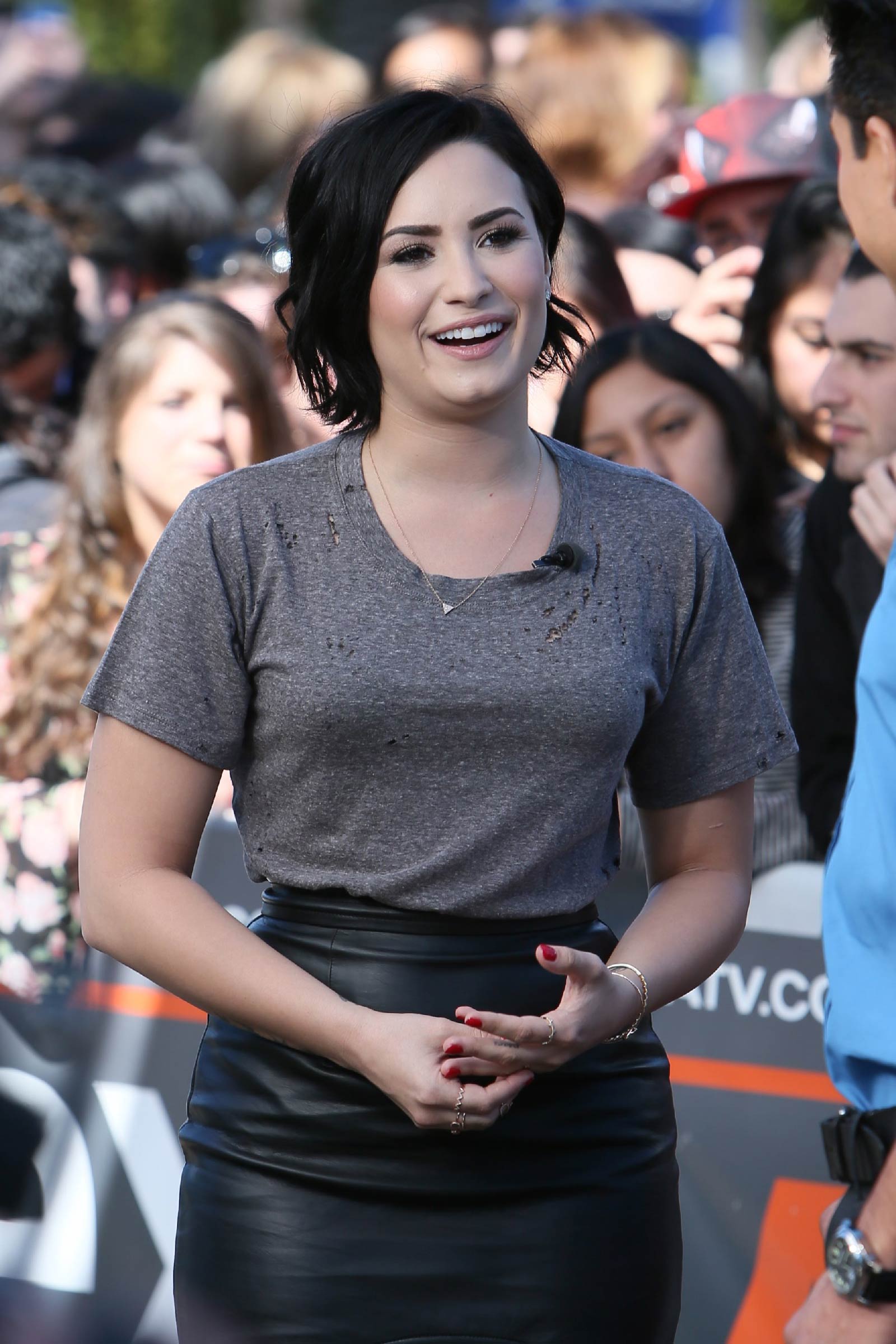 Demi Lovato on the Set of Extra