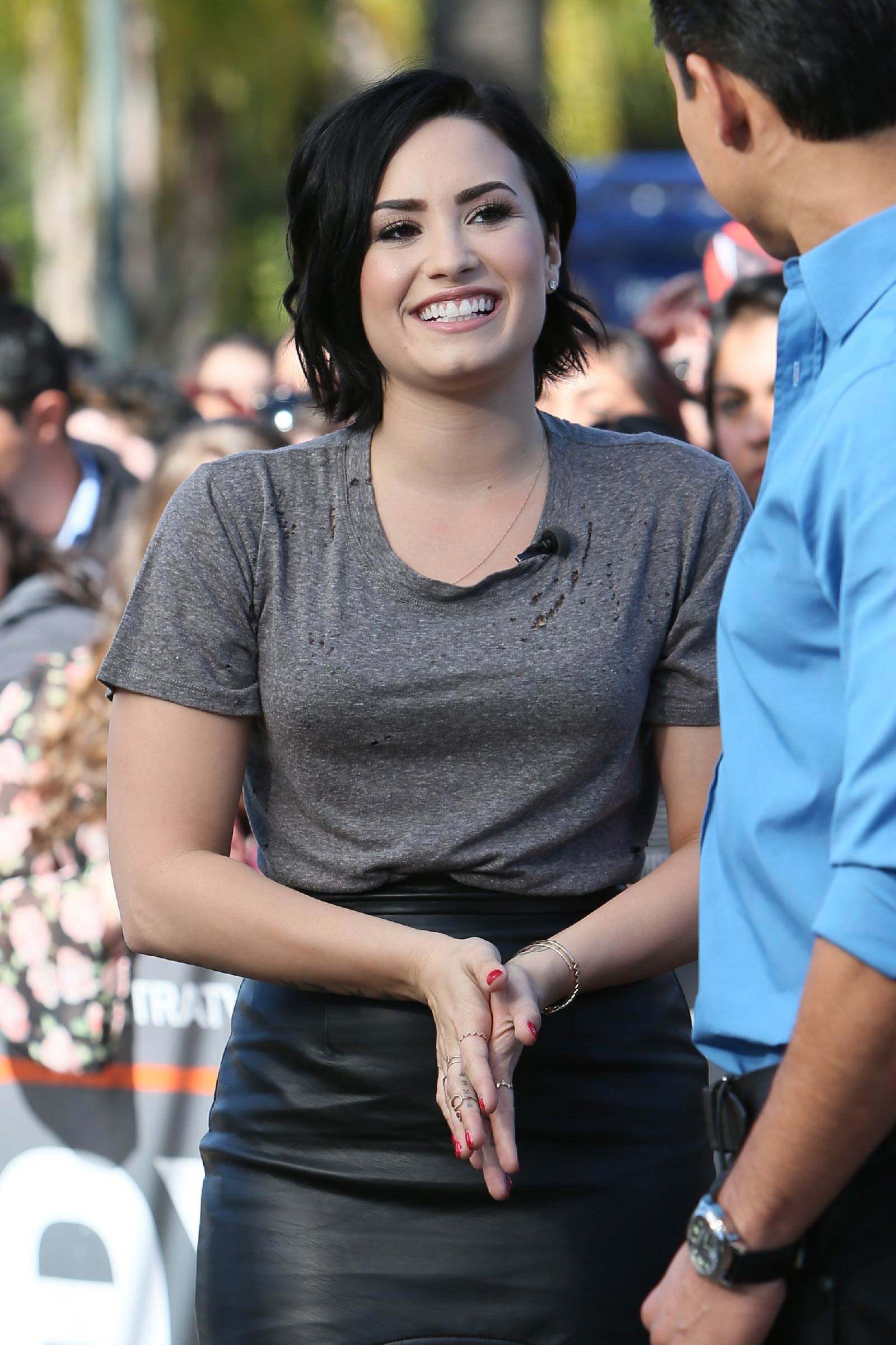 Demi Lovato on the Set of Extra