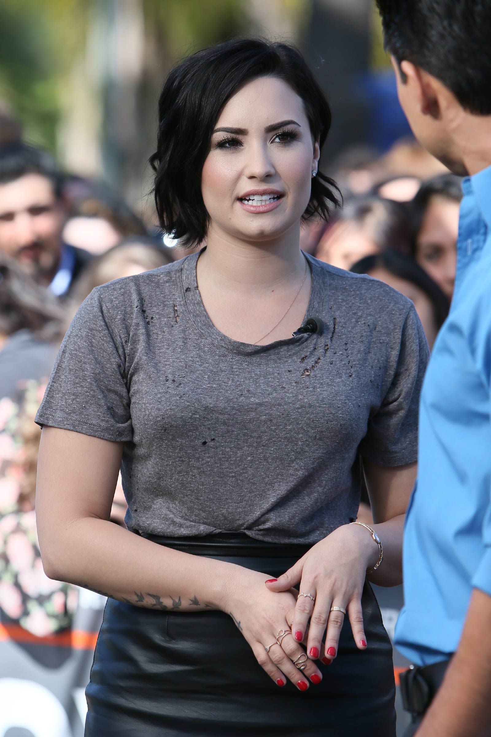 Demi Lovato on the Set of Extra